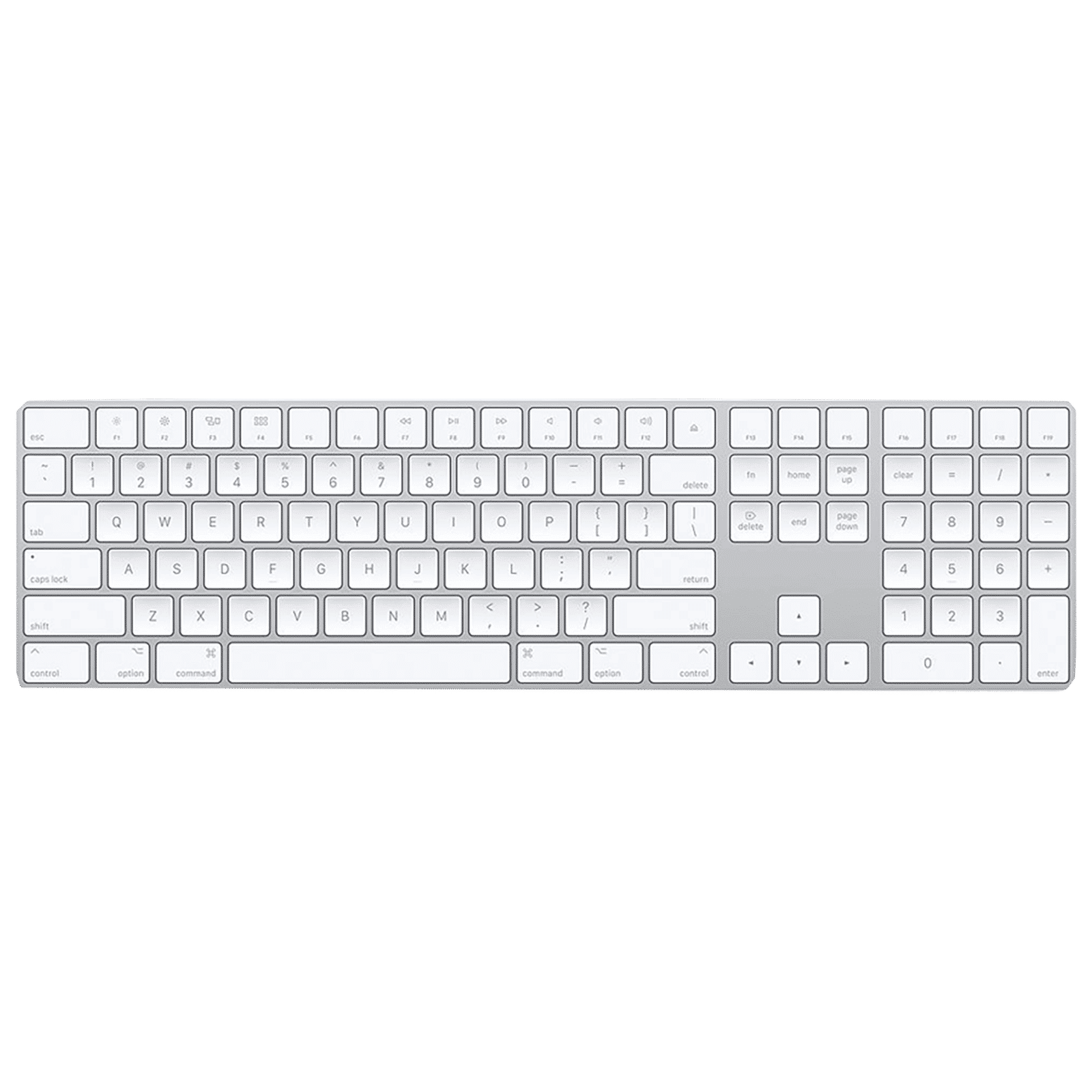 Apple Magic Rechargeable Bluetooth Wireless Gaming Keyboard with Dedicated Multimedia Keys (Document Navigation Controls, Silver)_1