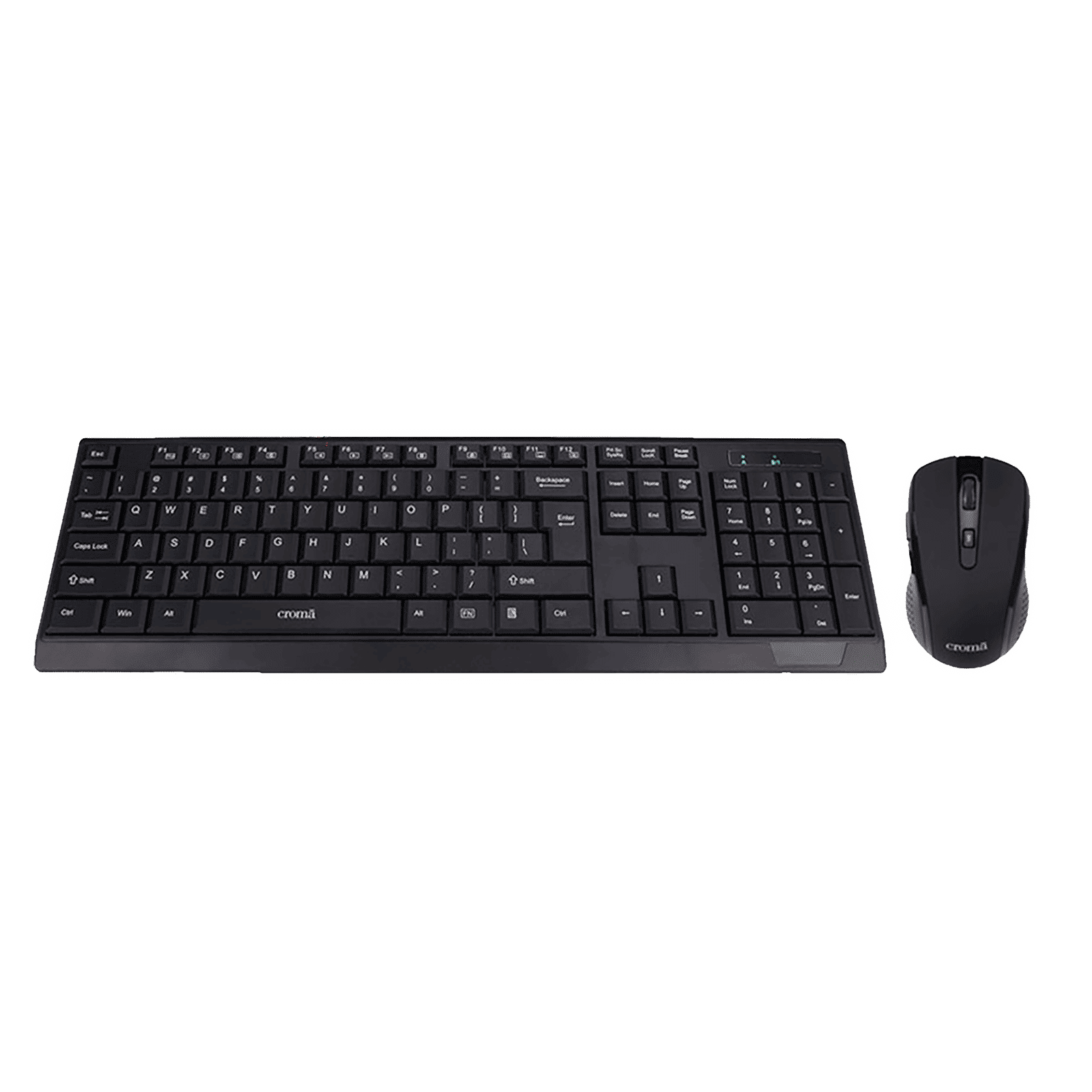 Croma 2.4 GHz Wireless Keyboard & Mouse Combo (1000 DPI, Plug & Play, Black)_1
