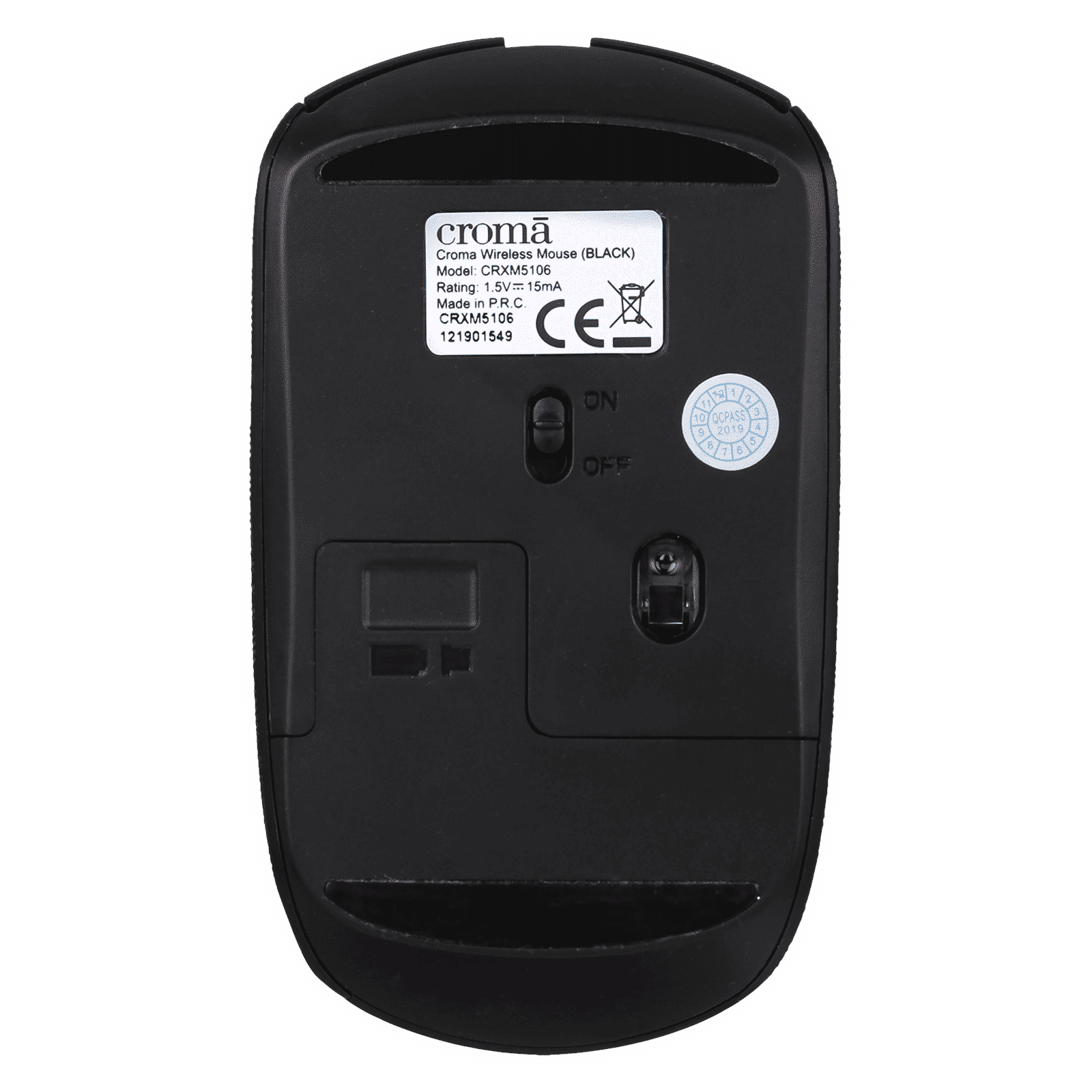 Croma Wireless Optical Mouse (1000 DPI, Ergonomic Design, Black) Croma Wireless Optical Mouse (1000 DPI, Ergonomic Design, Black)_5
