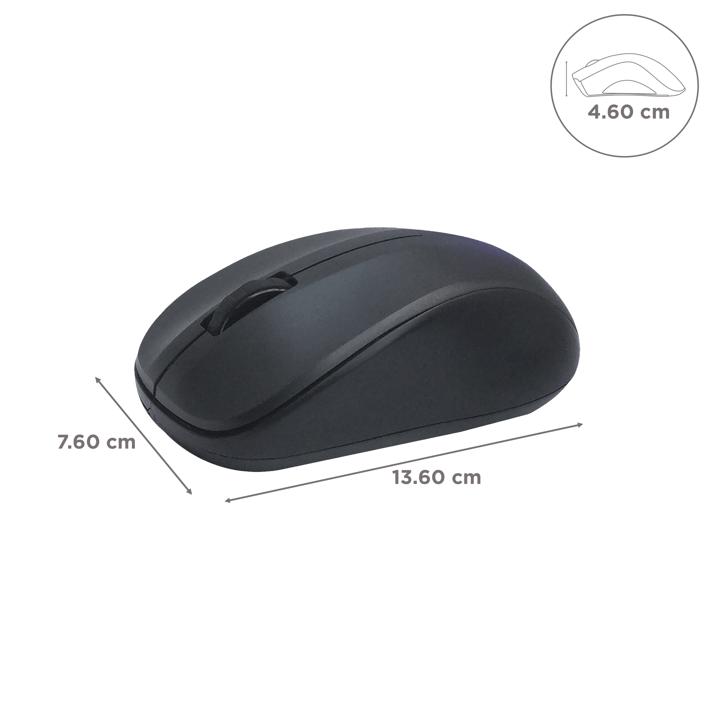 HP S500 2.4GHz Wireless Optical Mouse with Anti-Slip Rubber Scroll Wheel (1000 DPI, Ambidextrous Design, Black) HP S500 2.4GHz Wireless Optical Mouse with Anti-Slip Rubber Scroll Wheel (1000 DPI, Ambidextrous Design, Black)_3