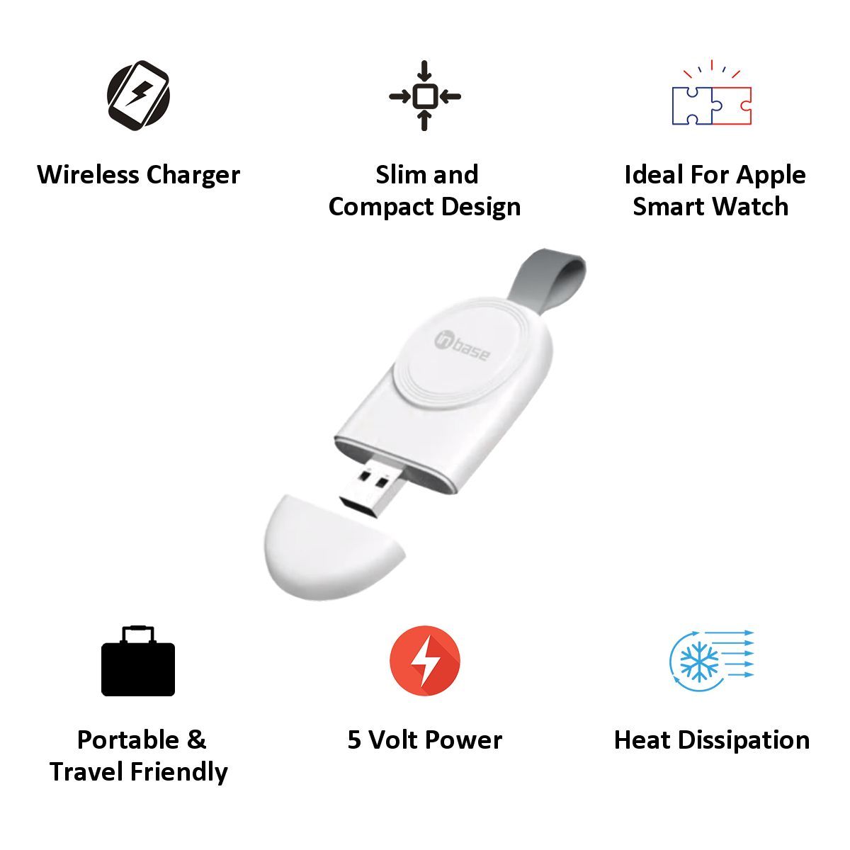 in base Wireless Charger for Apple Smart Watch (Smart Chip Compatible, White)_5