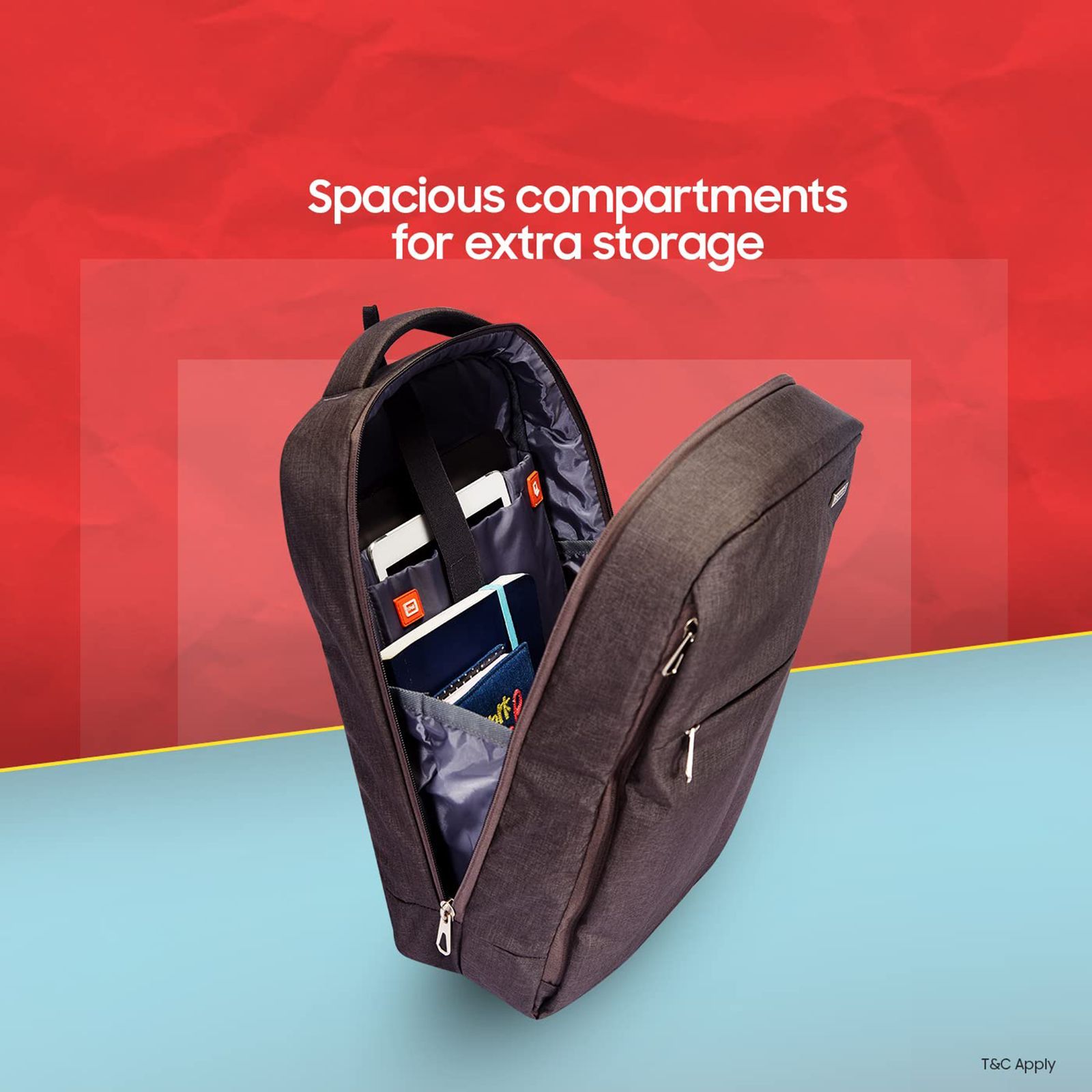 Croma Urban Polyurethane Laptop Backpack for 14 Inch Laptop (4 Storage Compartments, Mesh Grey) Croma Urban Polyurethane Laptop Backpack for 14 Inch Laptop (4 Storage Compartments, Mesh Grey)_15