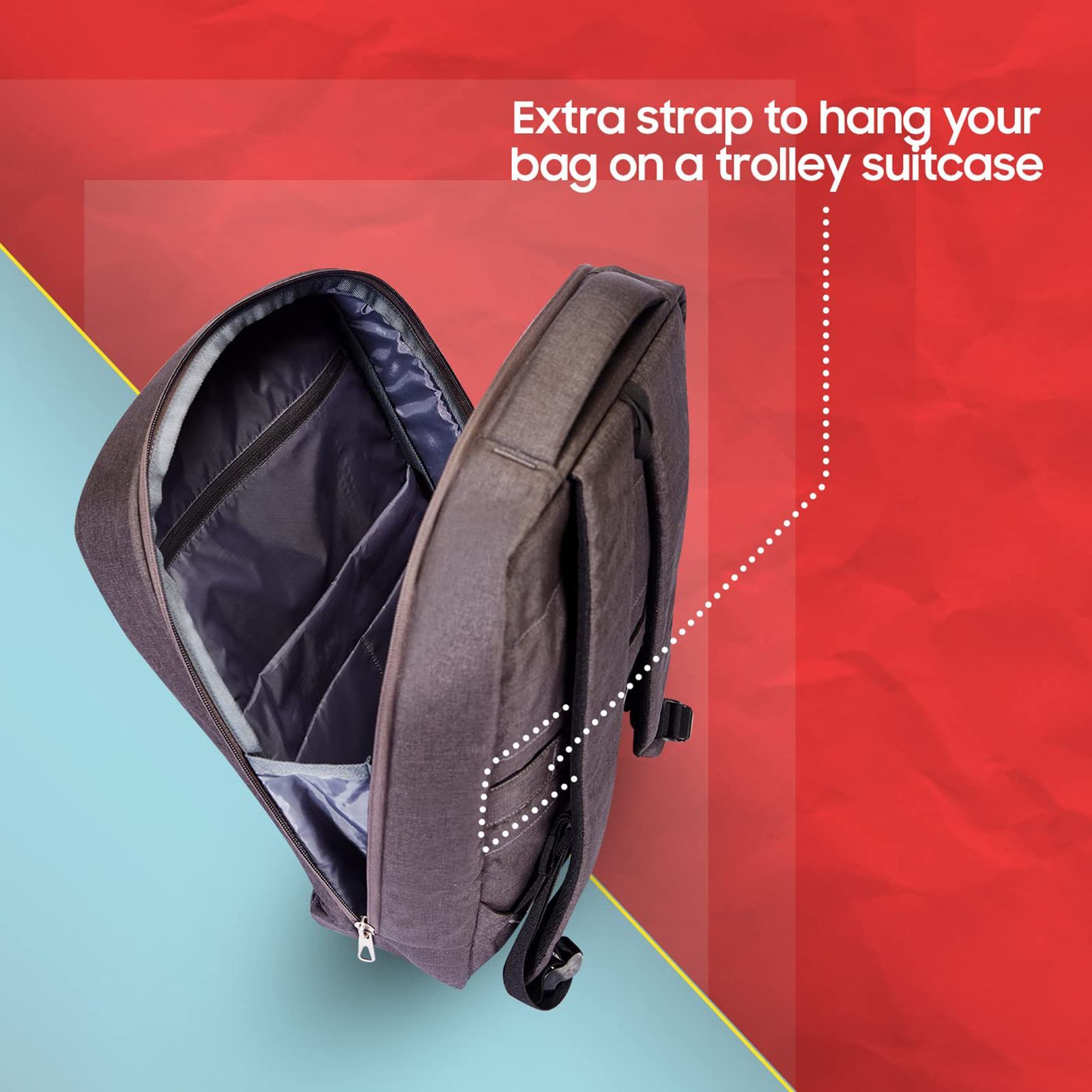 Croma Urban Polyurethane Laptop Backpack for 14 Inch Laptop (4 Storage Compartments, Mesh Grey) Croma Urban Polyurethane Laptop Backpack for 14 Inch Laptop (4 Storage Compartments, Mesh Grey)_16