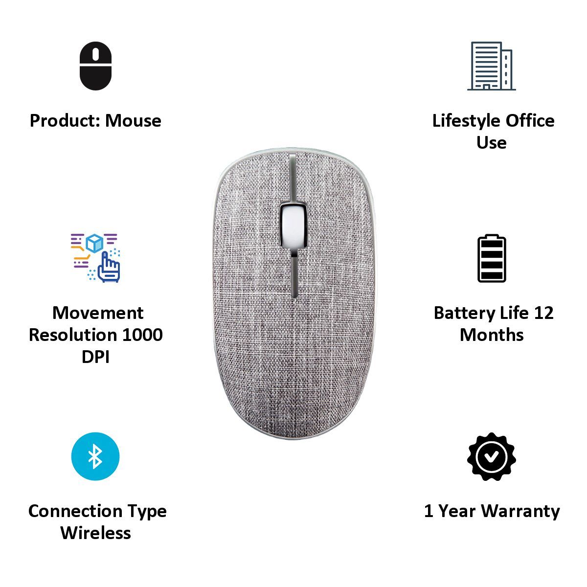 rapoo 3510 Plus 1000 DPI Wireless Optical Mouse (Grey) rapoo 3510 Plus 1000 DPI Wireless Optical Mouse (Grey)_4