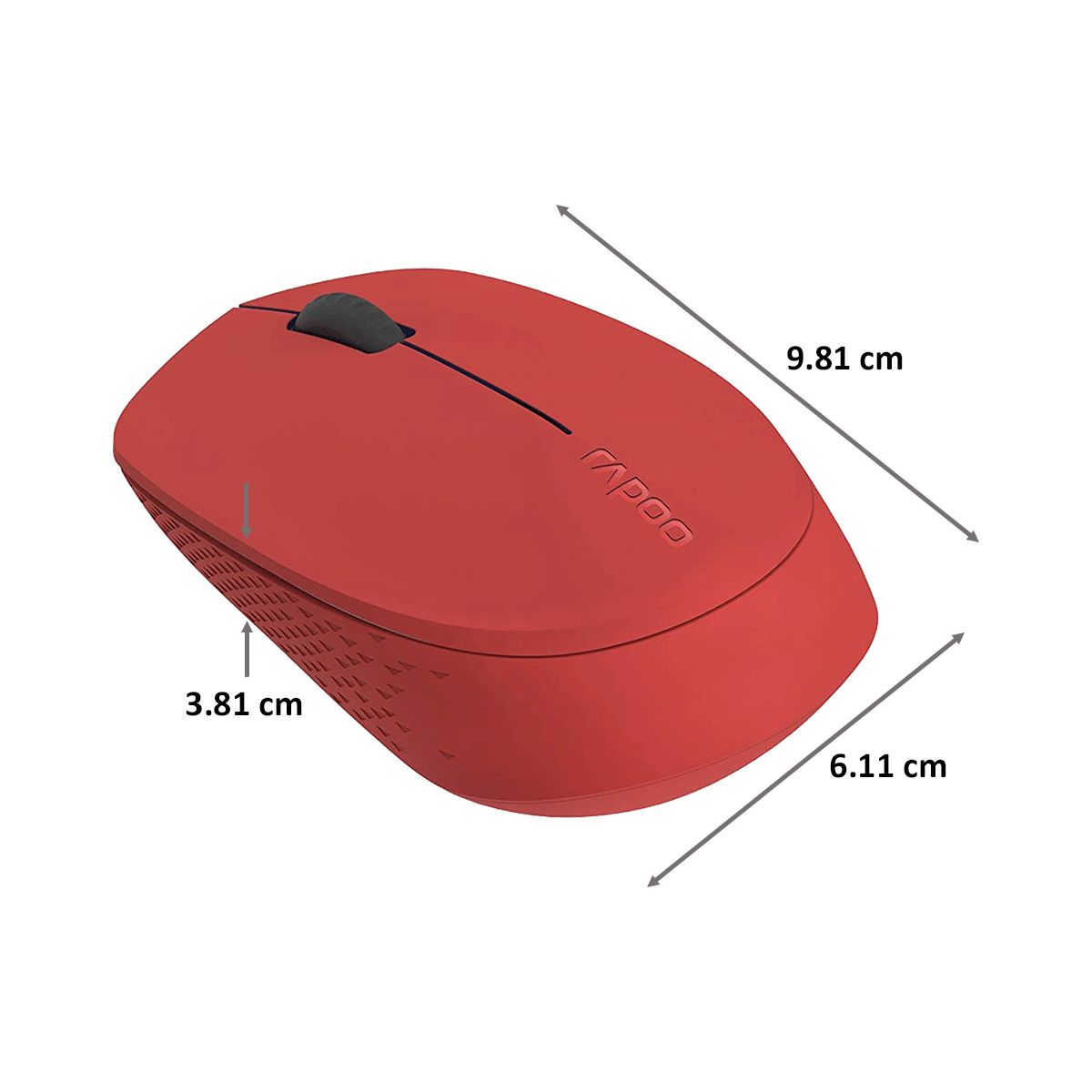 rapoo M100 1300 DPI Bluetooth Wireless Mouse (Red)_2