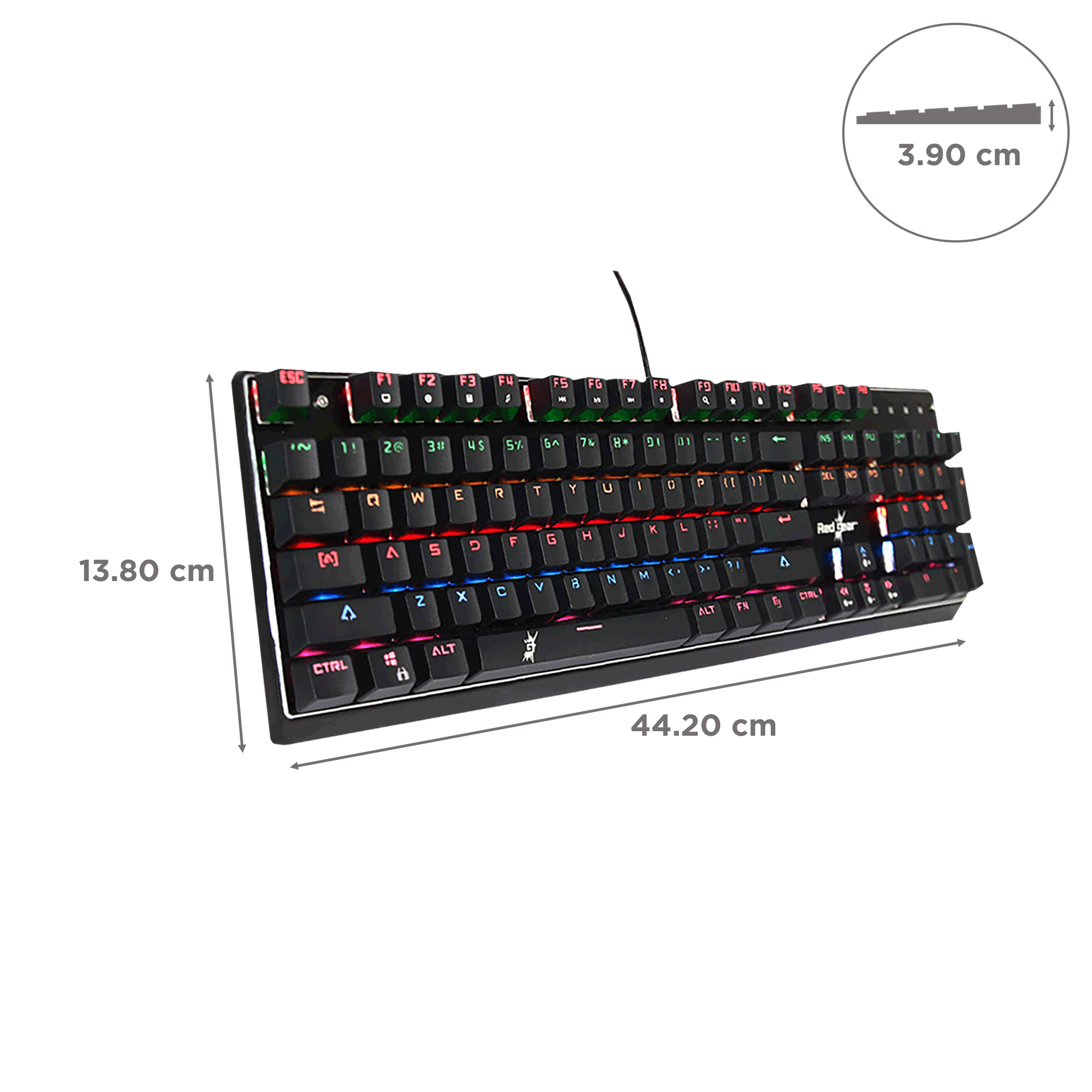 Red Gear Invador Wired Gaming Keyboard with Backlit Keys (Anti Ghosting Keys, Black)_3