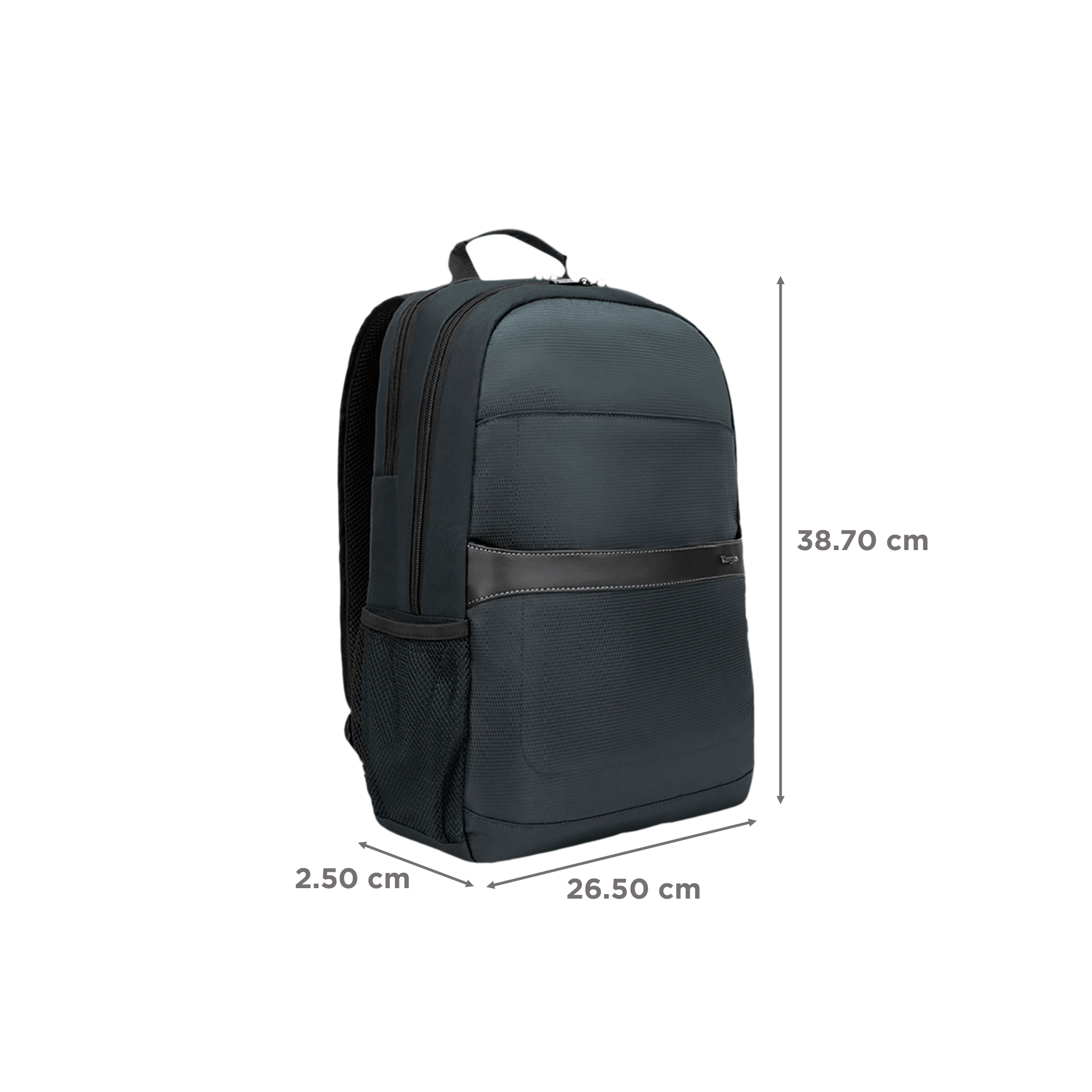 Targus Geolite Advanced Polyester Laptop Backpack for 12.5 & 15.6 Inch Laptop (27 L, Weather Resistant, Slate Grey)_3