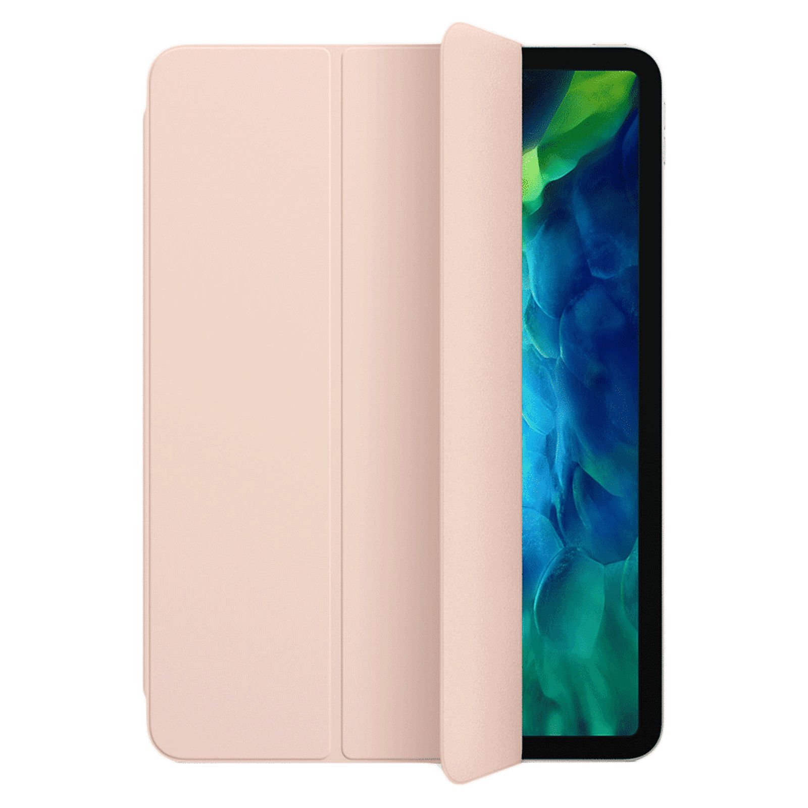 Apple Polyurethan Smart Folio Cover for Apple iPad Pro 11 Inch (1st & 2nd Gen) (Front & Back Protection, Pink Sand)_4