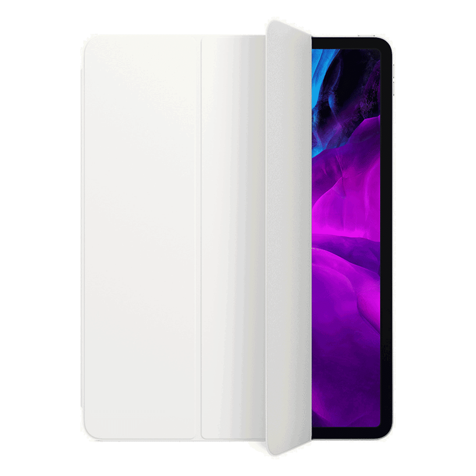 Apple Polyurethan Smart Folio Cover for Apple iPad Pro 12.9 Inch (3rd & 4th Gen) (Front & Back Protection, White)_6