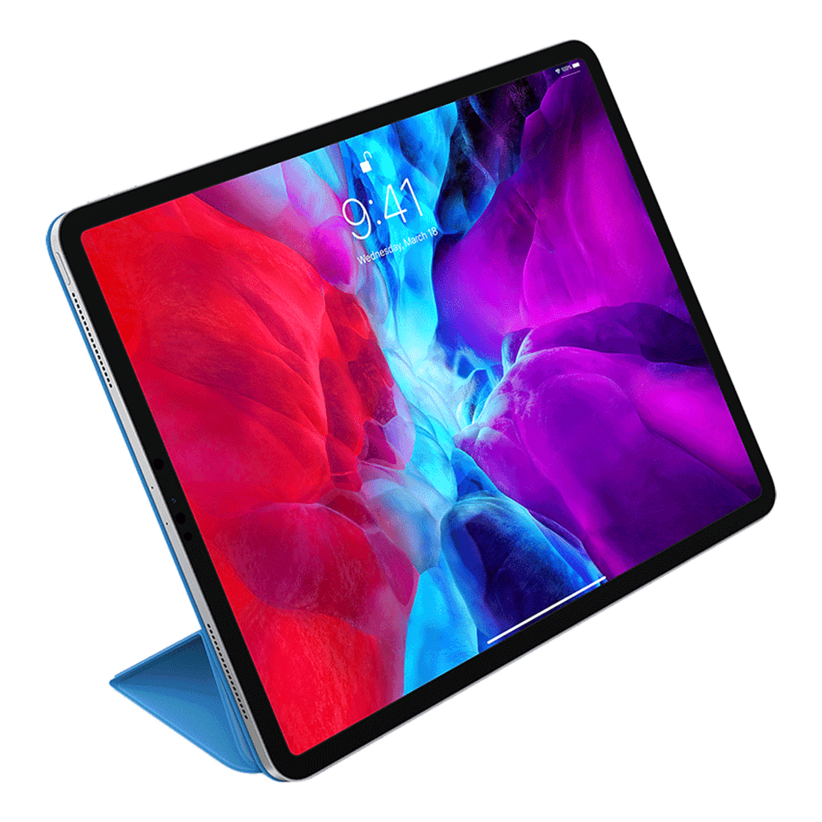 Apple Smart Polyurethane Folio Case for Apple iPad Pro 12.9 Inch (3rd & 4th Gen) (Automatically Wakes, Surf Blue)_3