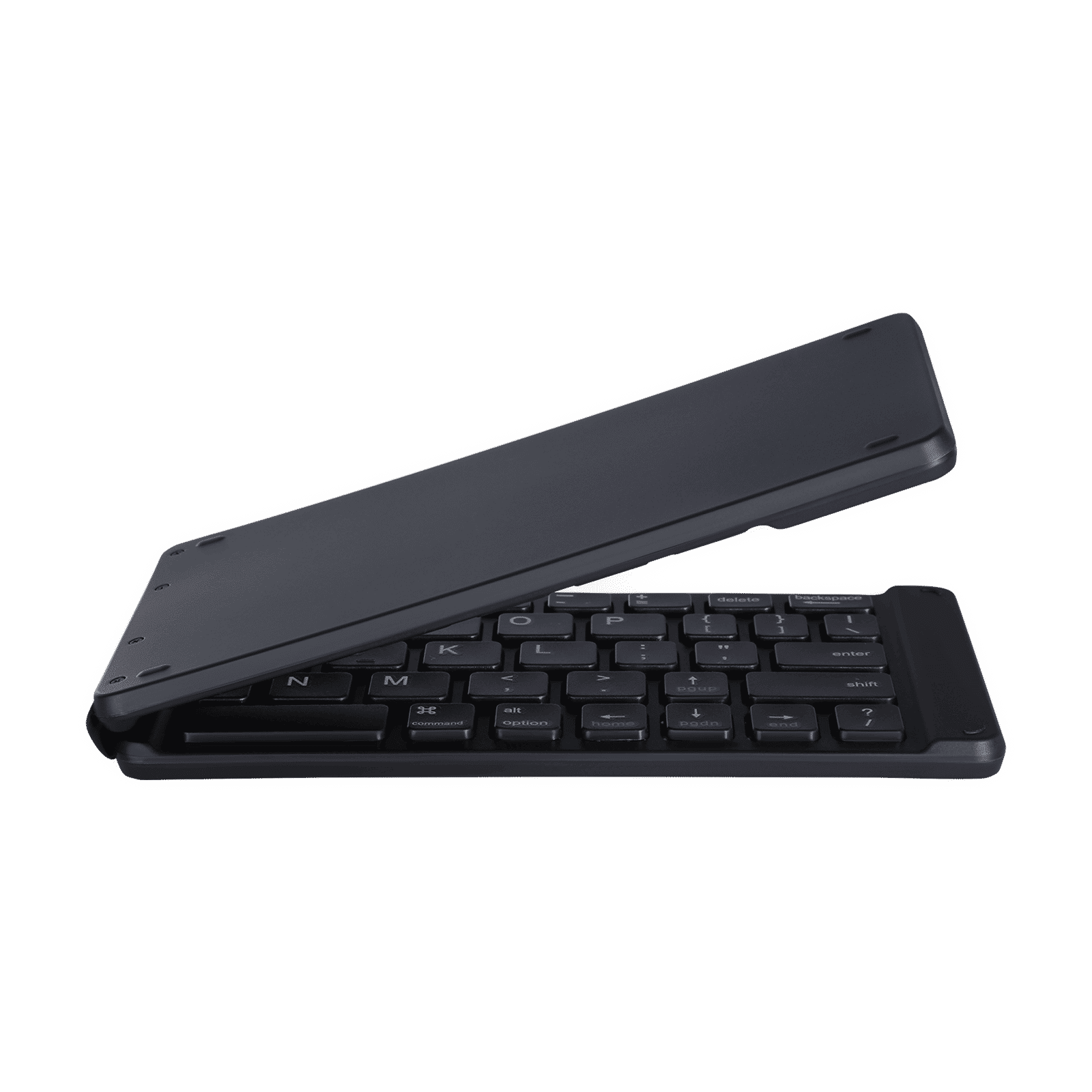 Croma Rechargeable Bluetooth 3.0 Wireless Foldable Keyboard with Multi Device Connectivity (Lightweight, Black)_7