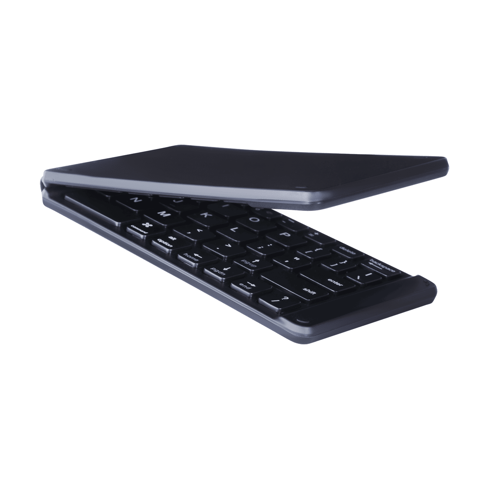 Croma Rechargeable Bluetooth 3.0 Wireless Foldable Keyboard with Multi Device Connectivity (Lightweight, Black)_5