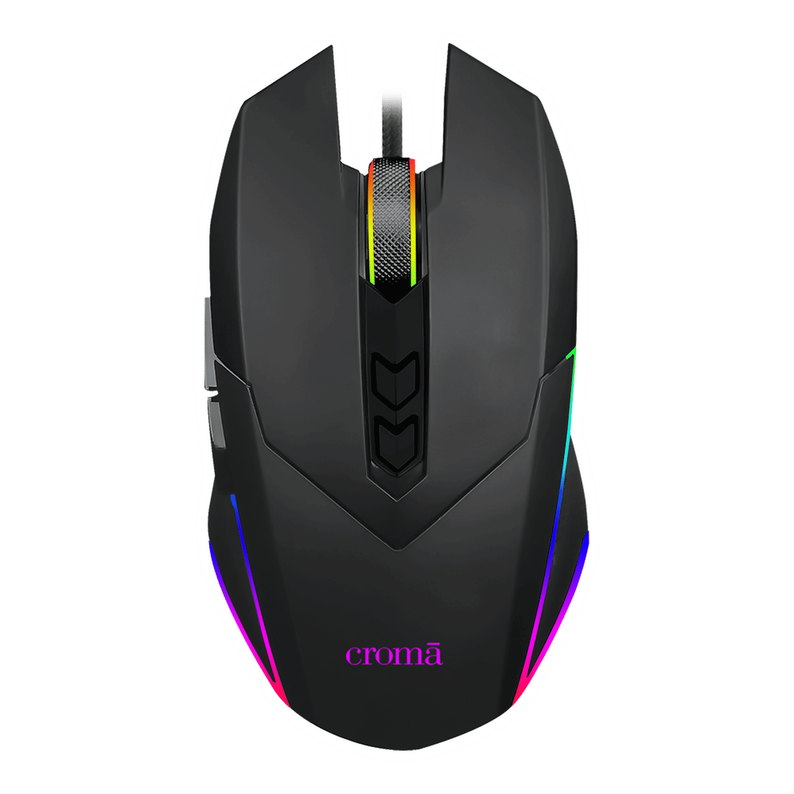 Croma Pro Wired Optical Gaming Mouse (3200 DPI Adjustable, Dynamic RGB Lighting, Black)_1