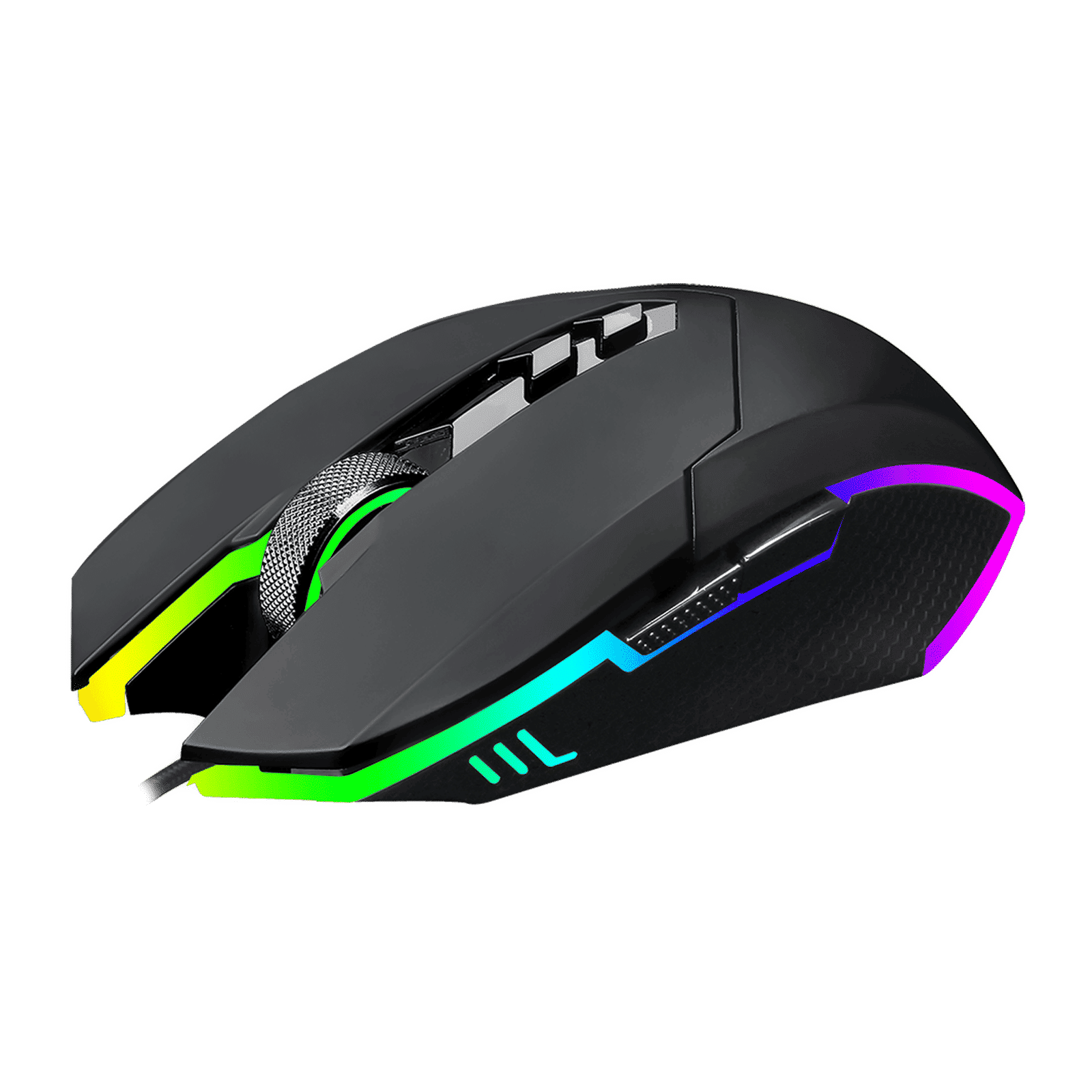 Croma Pro Wired Optical Gaming Mouse (3200 DPI Adjustable, Dynamic RGB Lighting, Black)_2