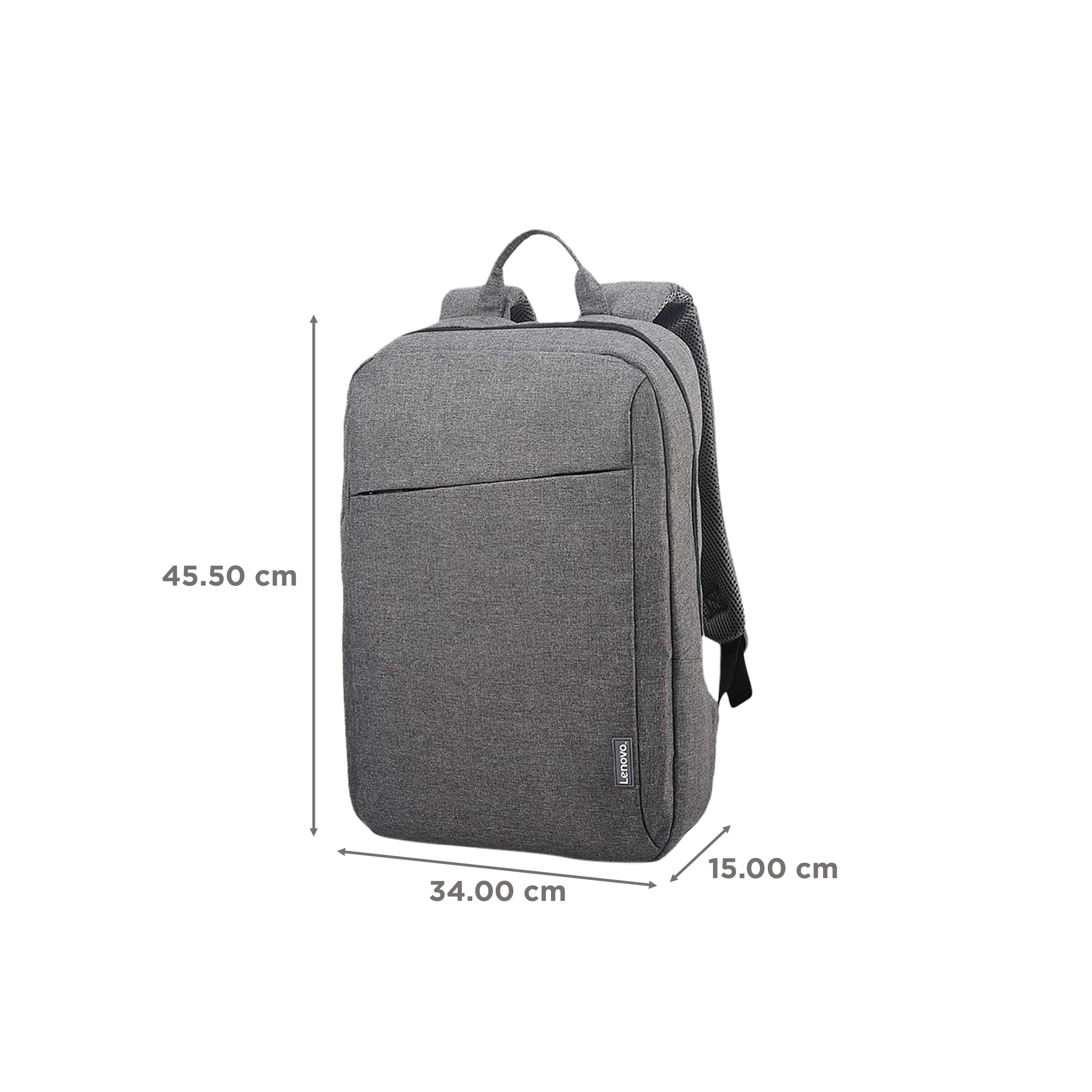 Lenovo B210 Polyester Laptop Backpack for 15.6 Inch Laptop (30 L, Water Repellent, Grey)_3
