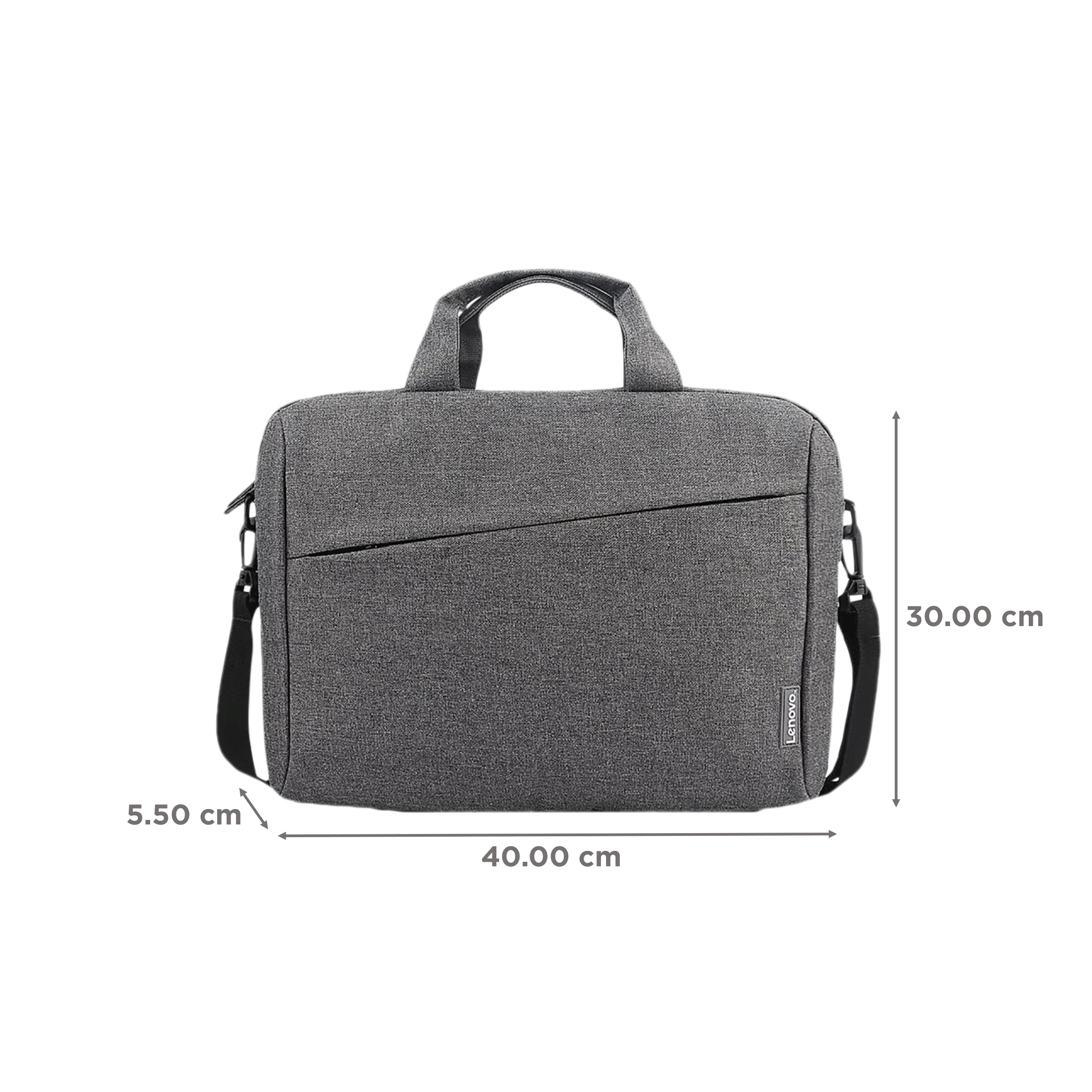 Lenovo Toploader T210 Polyester Laptop Sling Bag for 15.6 Inch Laptop (Water Repellent, Grey)_2