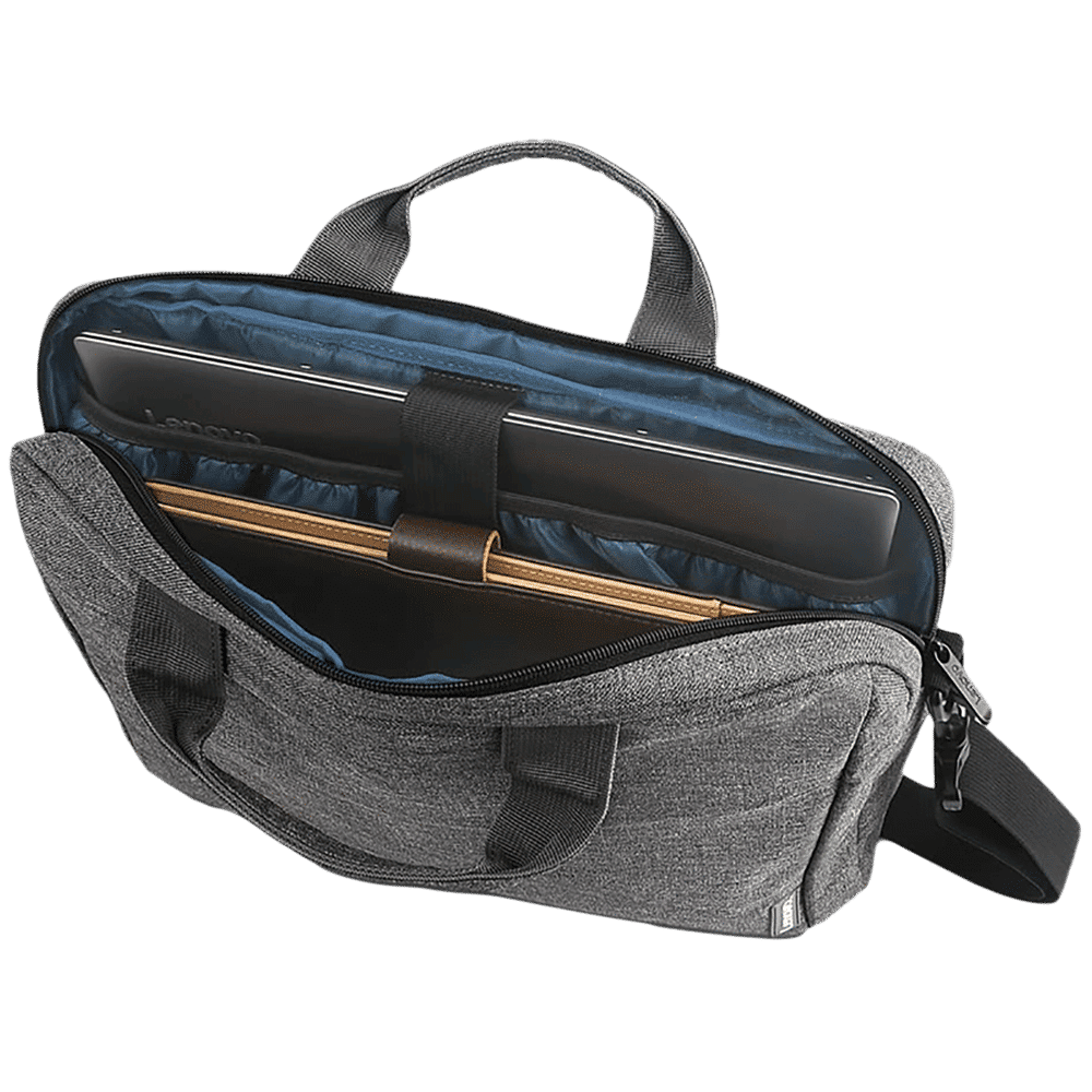 Lenovo Toploader T210 Polyester Laptop Sling Bag for 15.6 Inch Laptop (Water Repellent, Grey)_4