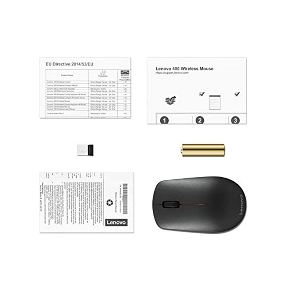 Lenovo 400 Wireless Optical Mouse (1200 DPI, Ergonomic Design, Black)_7