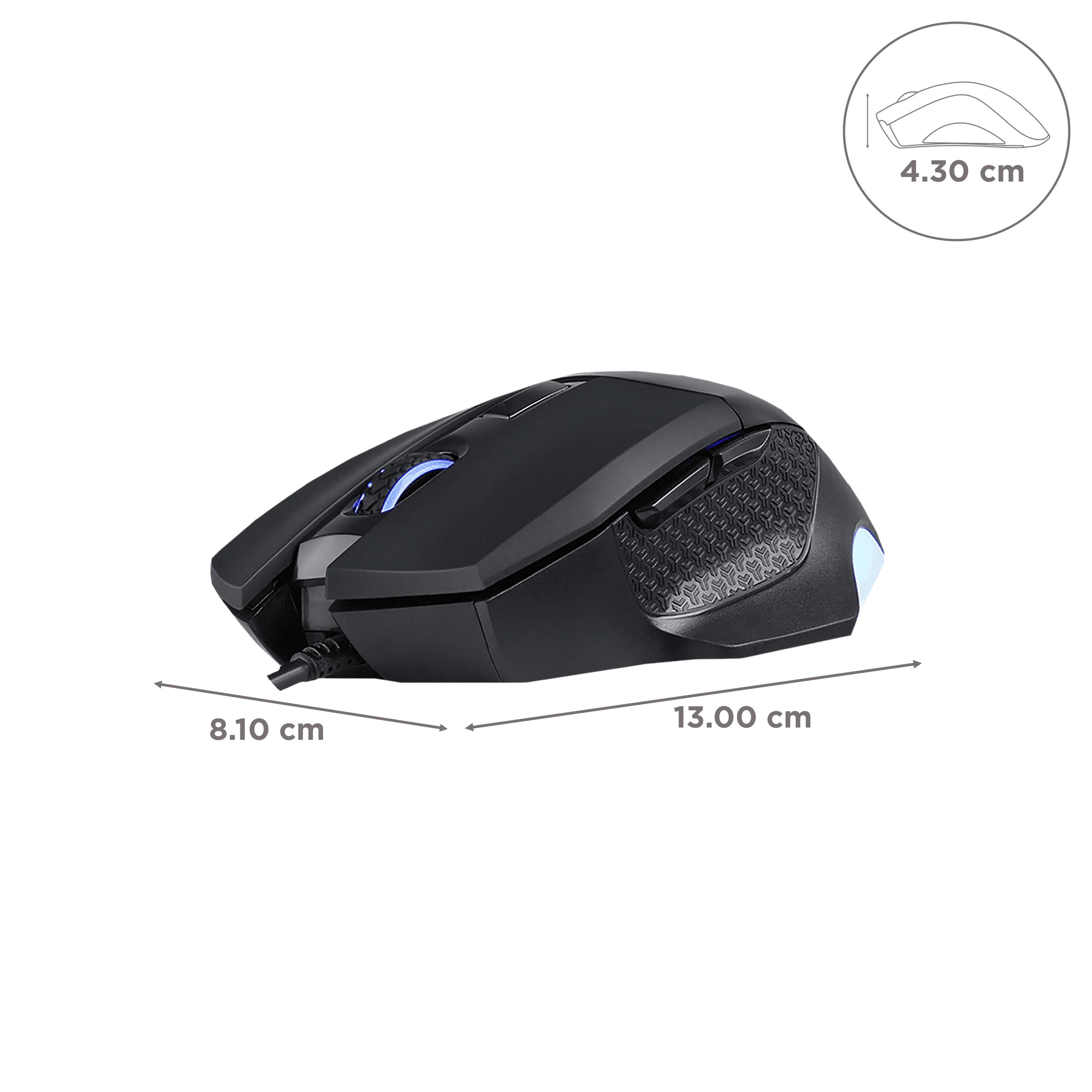 HP G200 Wired Optical Gaming Mouse with Customizable Buttons (4000 DPI, Ergonomic Design, Black)_3