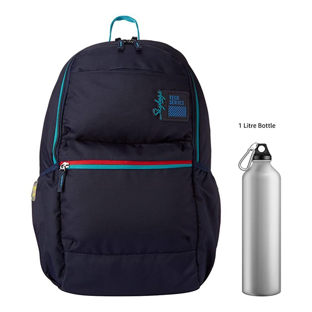 Skybags Yolo Polyester Laptop Backpack for 15.6 Inch Laptop (25 L, Water Resistant, Grey)_7