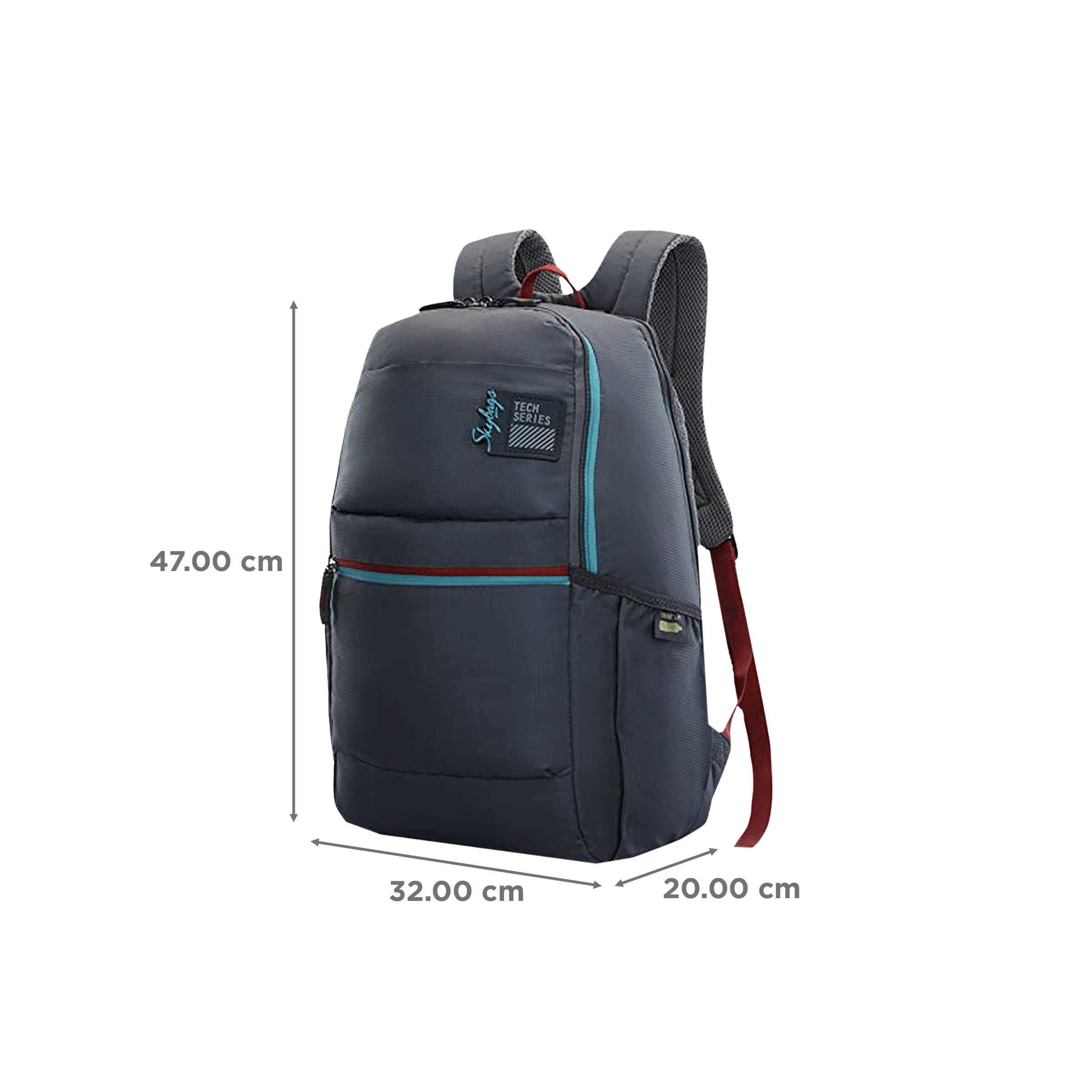 Skybags Yolo Polyester Laptop Backpack for 15.6 Inch Laptop (25 L, Water Resistant, Grey)_3