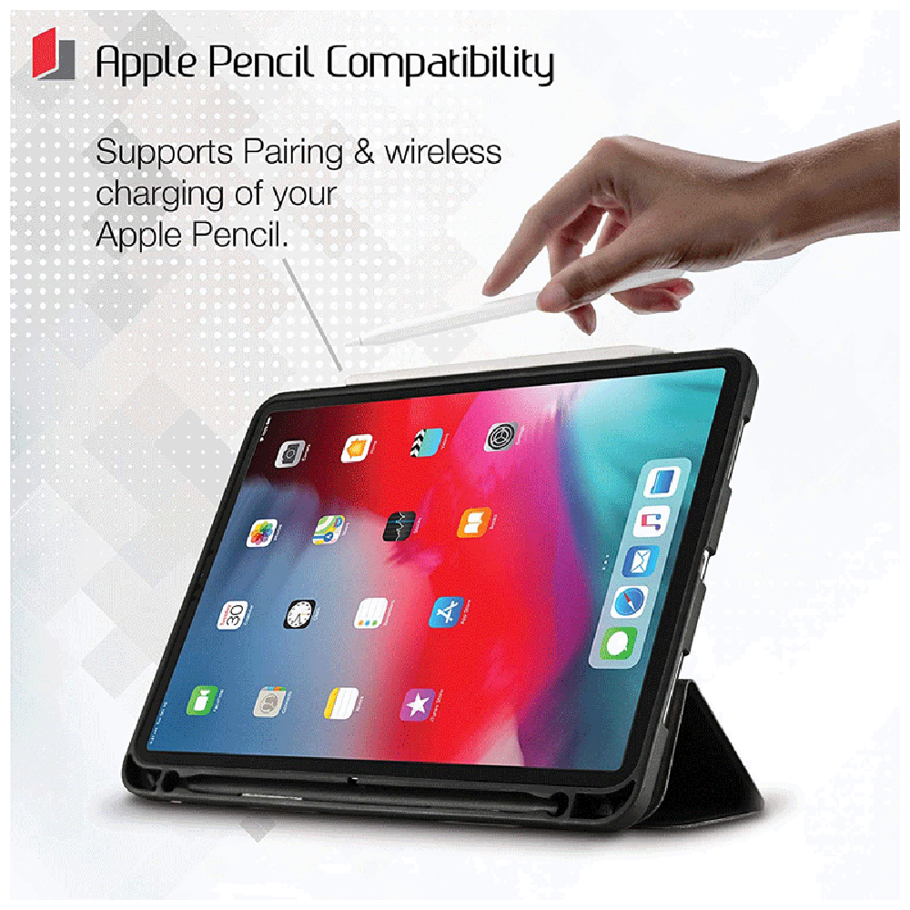 neopack Delta Polyurethane Flip Cover for Apple iPad Pro (5th Gen) (With Pencil Holder, Black) neopack Delta Polyurethane Flip Cover for Apple iPad Pro (5th Gen) (With Pencil Holder, Black)_8