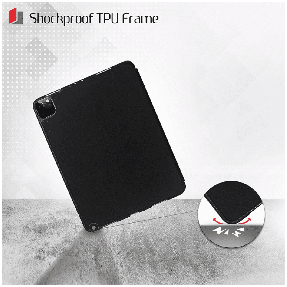 neopack Delta Polyurethane Flip Cover for Apple iPad Pro (5th Gen) (With Pencil Holder, Black) neopack Delta Polyurethane Flip Cover for Apple iPad Pro (5th Gen) (With Pencil Holder, Black)_9