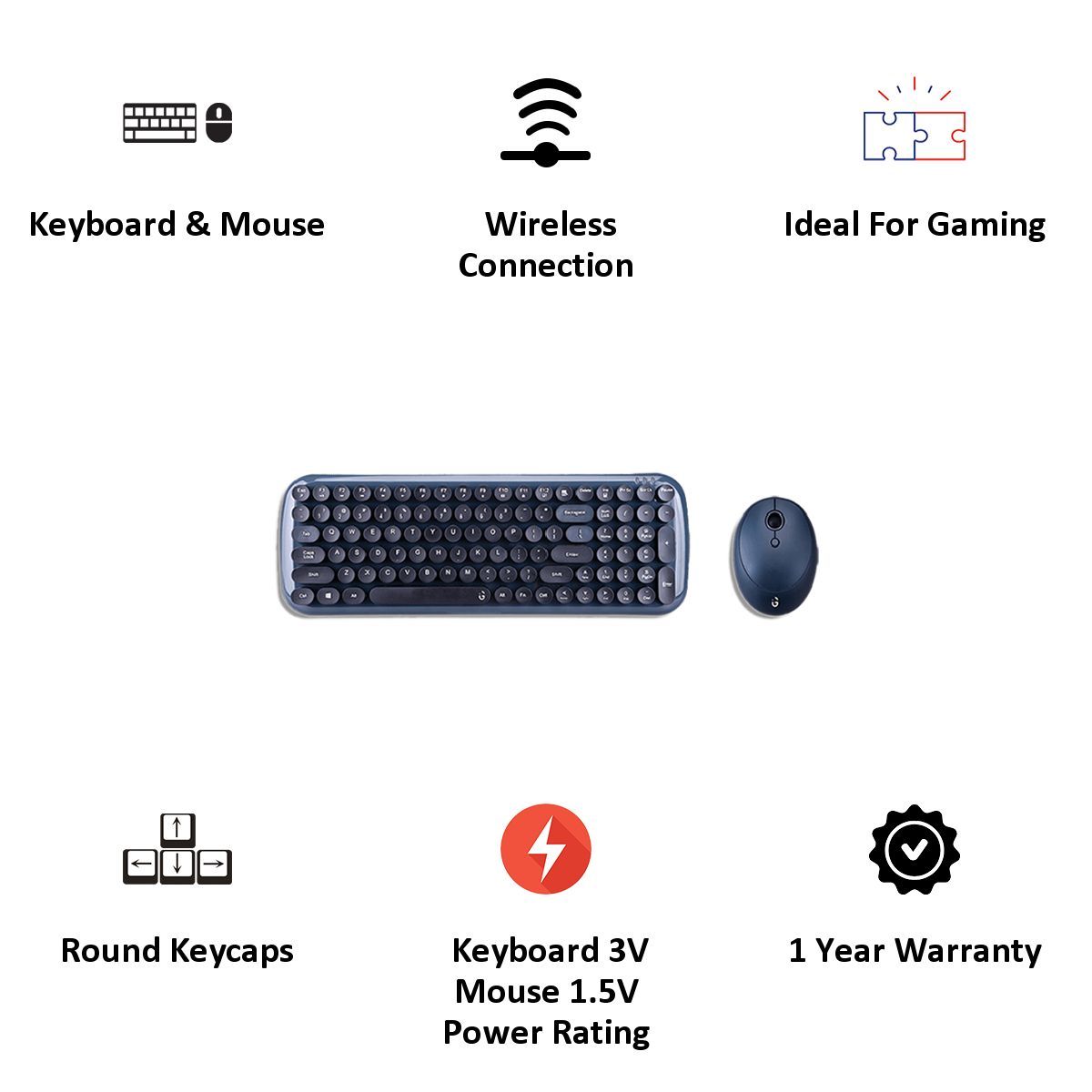 iGear KeyBee Wireless Keyboard & Mouse Combo (1600 DPI, Multicolor Design, Dark Green) iGear KeyBee Wireless Keyboard & Mouse Combo (1600 DPI, Multicolor Design, Dark Green)_5