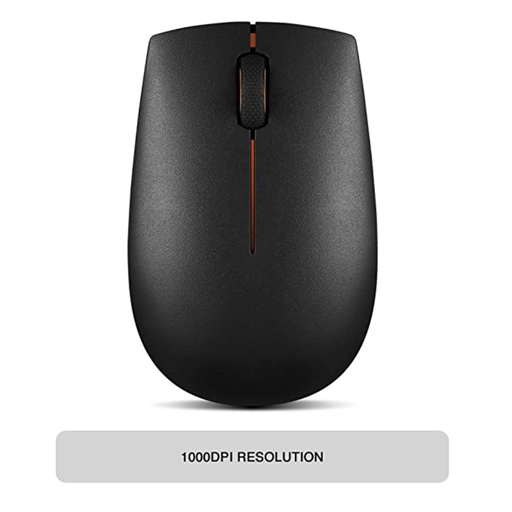Lenovo 300 Wireless Optical Mouse (1000 DPI, Ergonomic Design, Black)_9