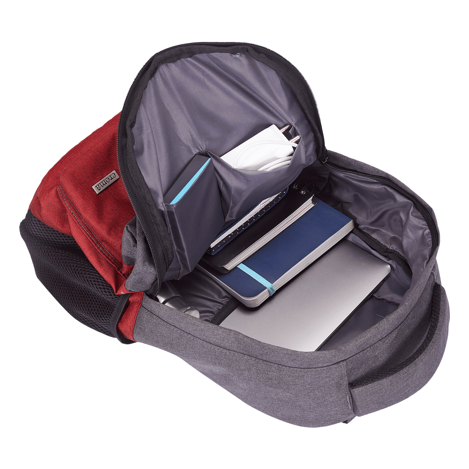 Croma Classic Polyester Laptop Backpack for 14 Inch Laptop (40 L, Adjustable Shoulder Strap, Grey)_8