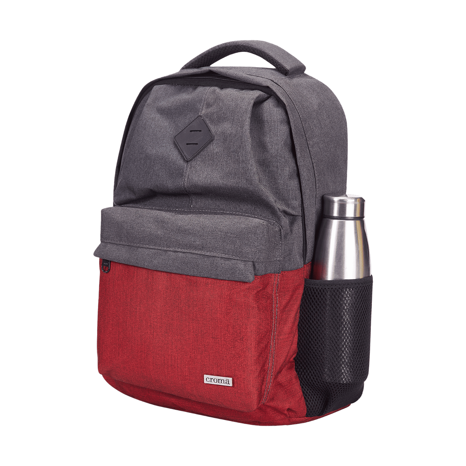 Croma Classic Polyester Laptop Backpack for 14 Inch Laptop (40 L, Adjustable Shoulder Strap, Grey)_6
