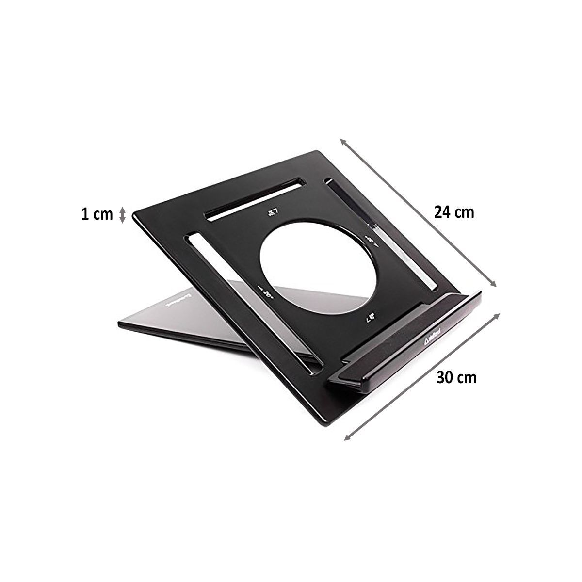 stuffcool Riser Adjustable Portable Stand for Laptop and Tablet (Super Simple Interlocking Design, RSLTSTD-BLK, Black)_2