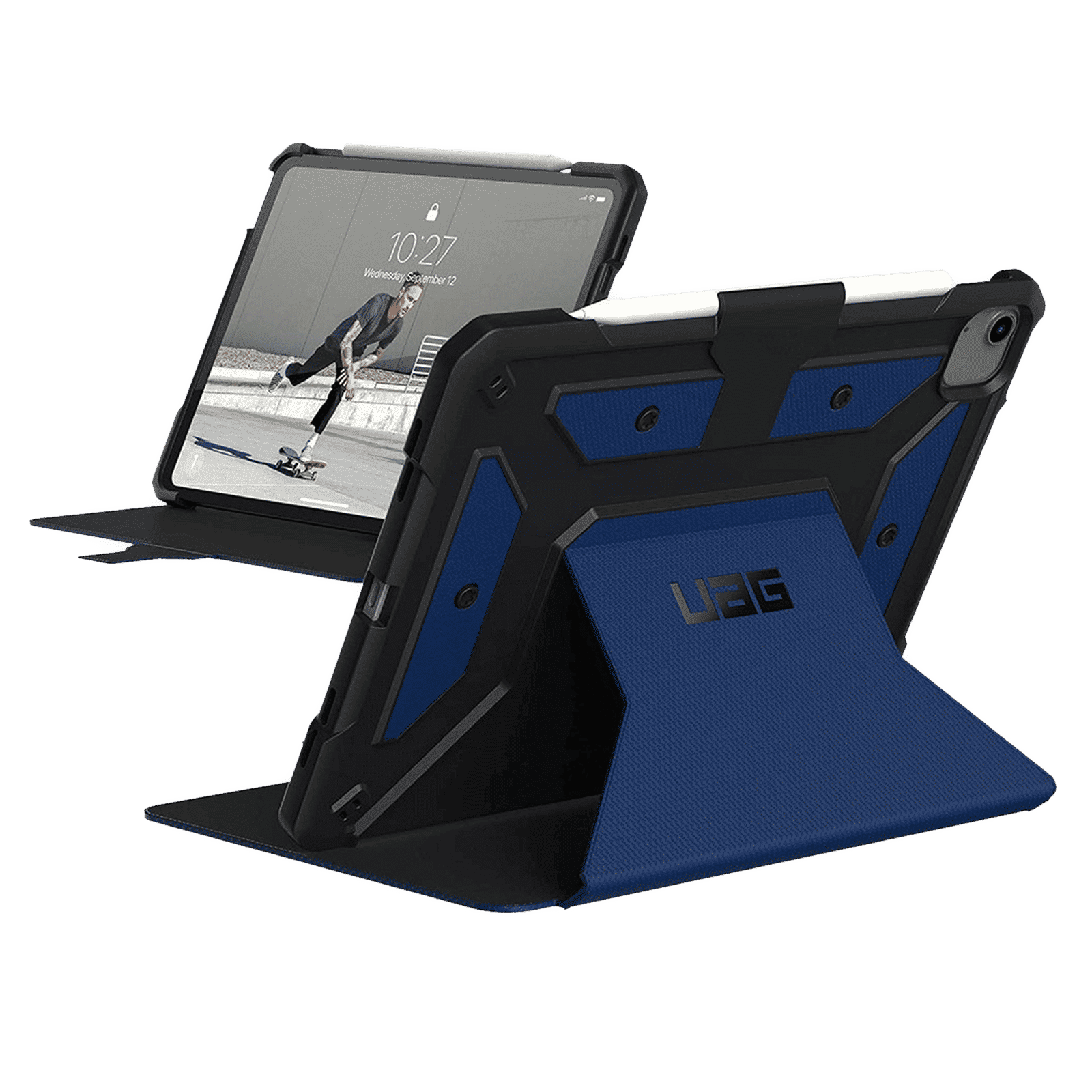 UAG Metropolis Series Polyurethane, TPU Flip Cover for Apple iPad Air 10.9 Inch (4th Gen) (Feather-Light Composite Construction, Black)_9