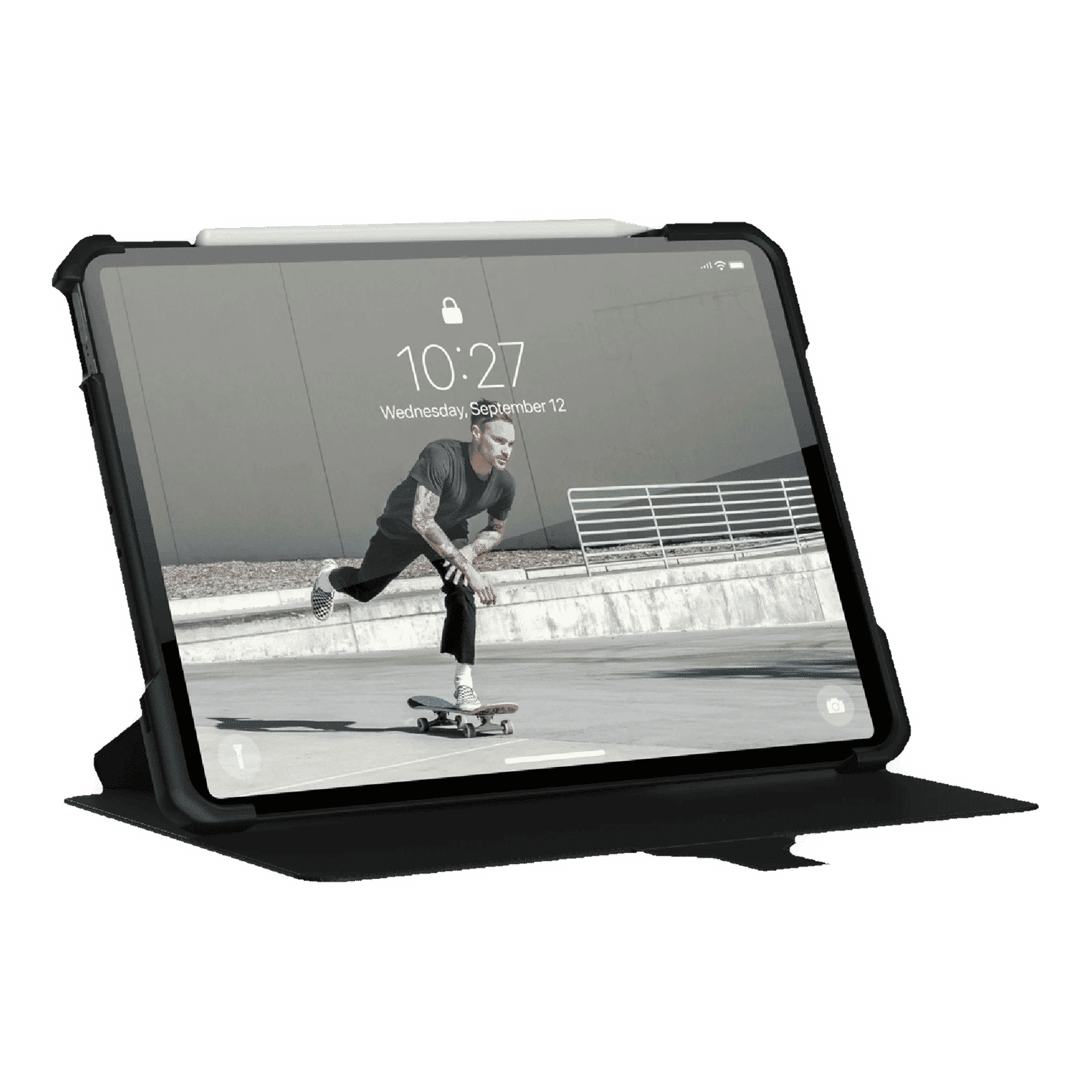 UAG Metropolis Series Polyurethane, TPU Flip Cover for Apple iPad Air 10.9 Inch (4th Gen) (Feather-Light Composite Construction, Black)_10