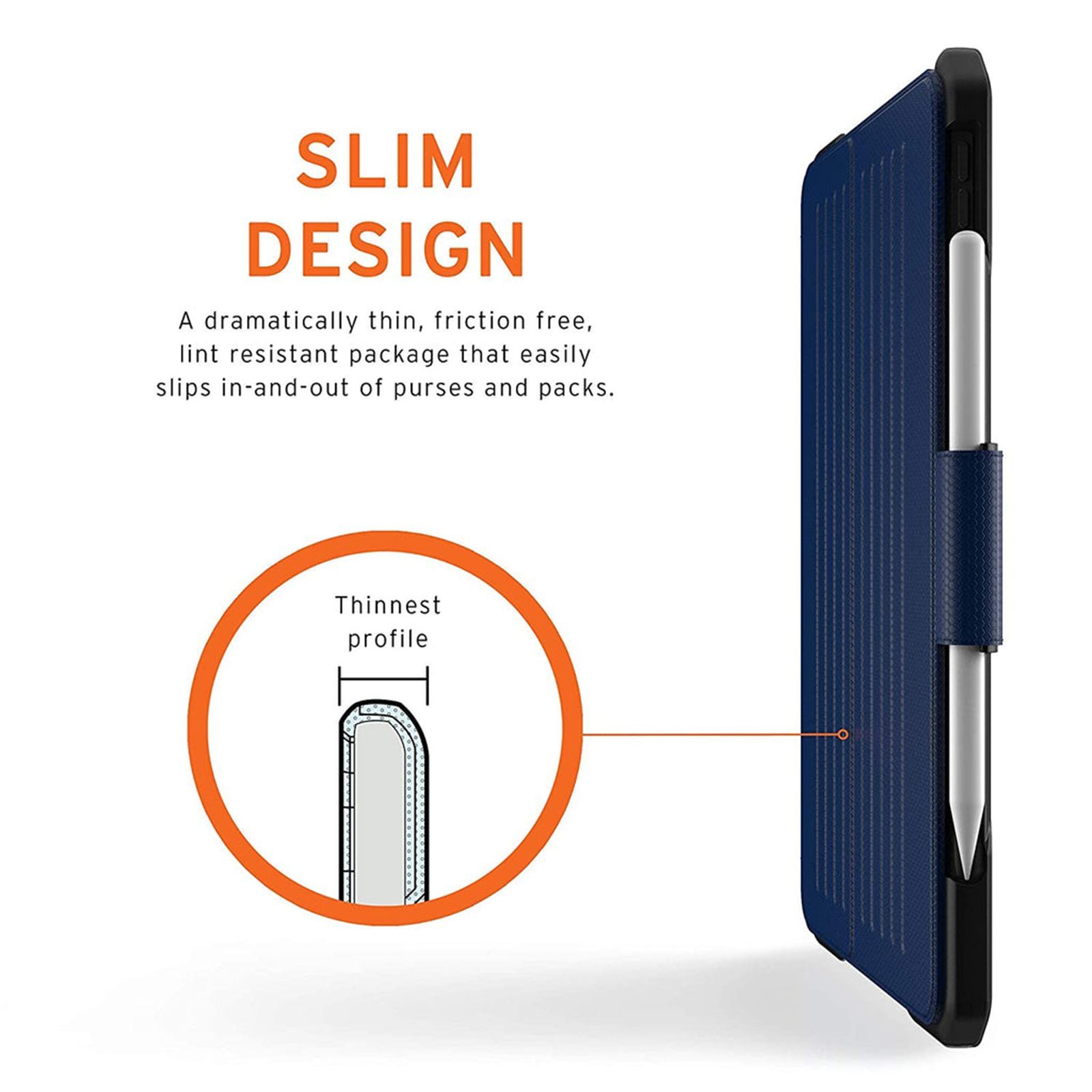 UAG Metropolis Series Polyurethane, TPU Flip Cover for Apple iPad Air 10.9 Inch (4th Gen) (Feather-Light Composite Construction, Black)_16