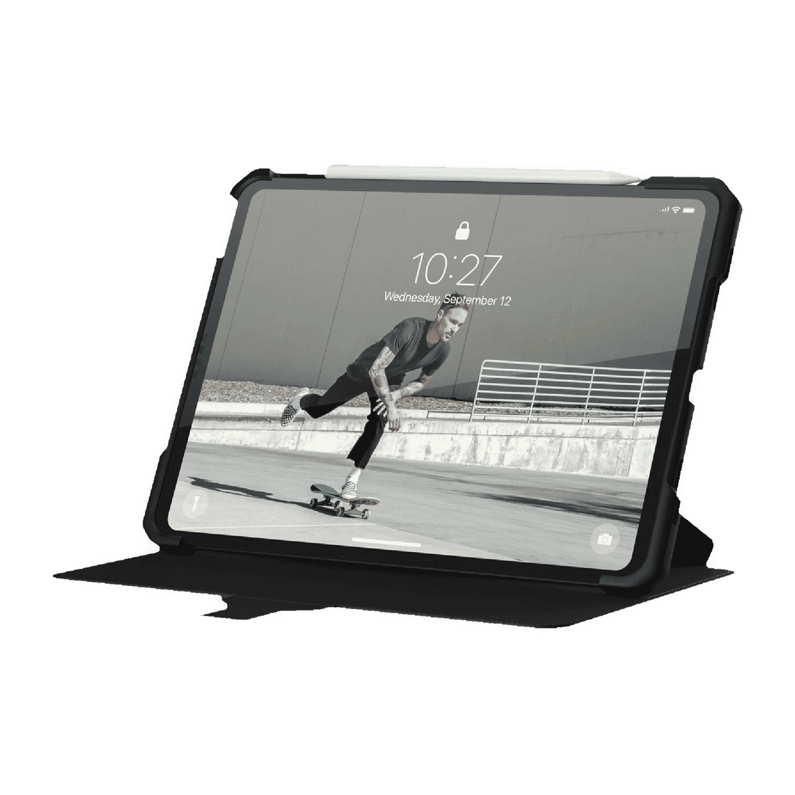 UAG Metropolis Series Polyurethane, TPU Flip Cover for Apple iPad Air 10.9 Inch (4th Gen) (Feather-Light Composite Construction, Black)_6