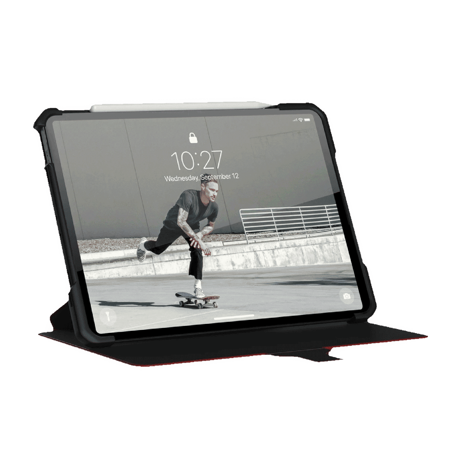 UAG Metropolis Series Polyurethane, TPU Flip Cover for Apple iPad Air 10.9 Inch (4th Gen) (Feather-Light Composite Construction, Magma)_14