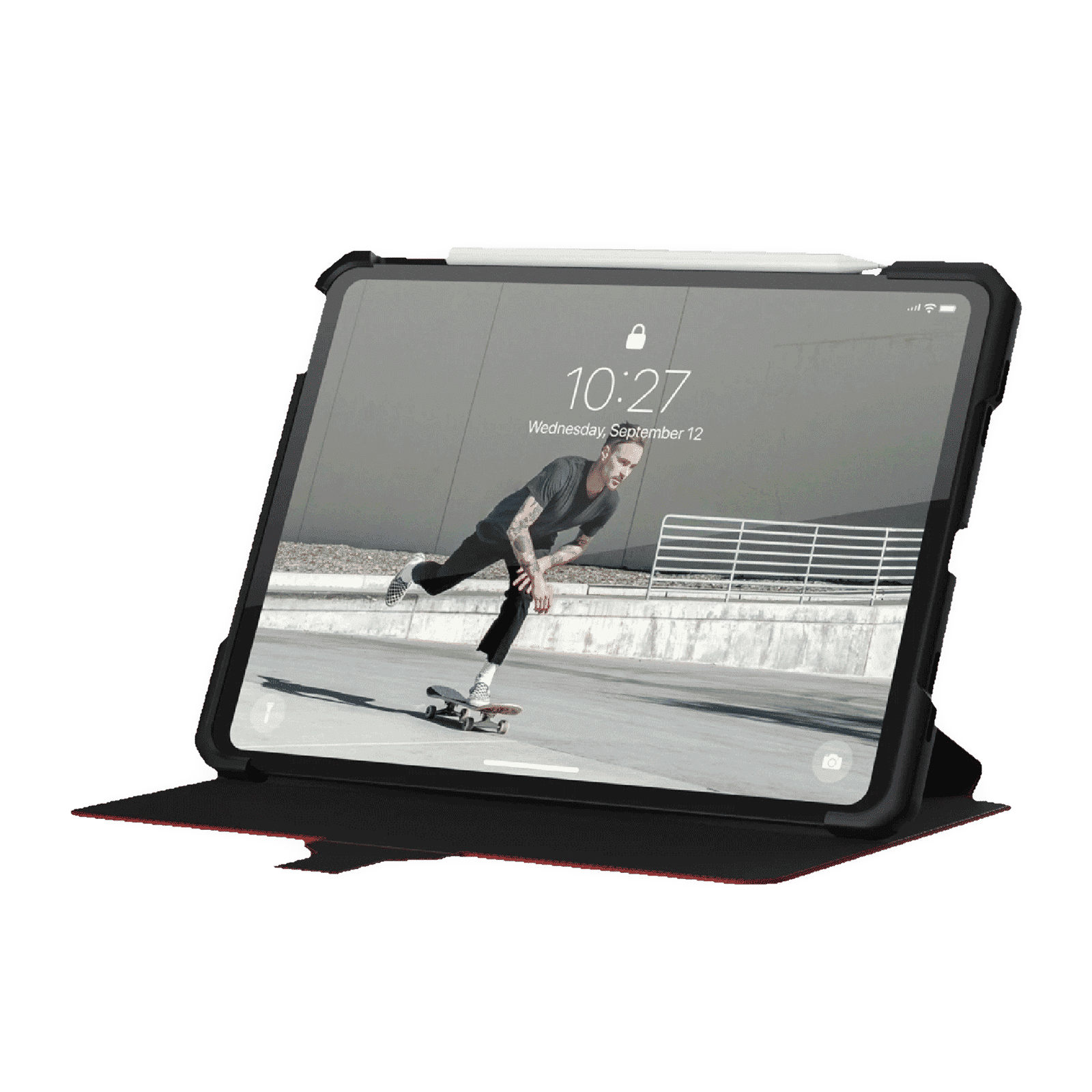 UAG Metropolis Series Polyurethane, TPU Flip Cover for Apple iPad Air 10.9 Inch (4th Gen) (Feather-Light Composite Construction, Magma)_6