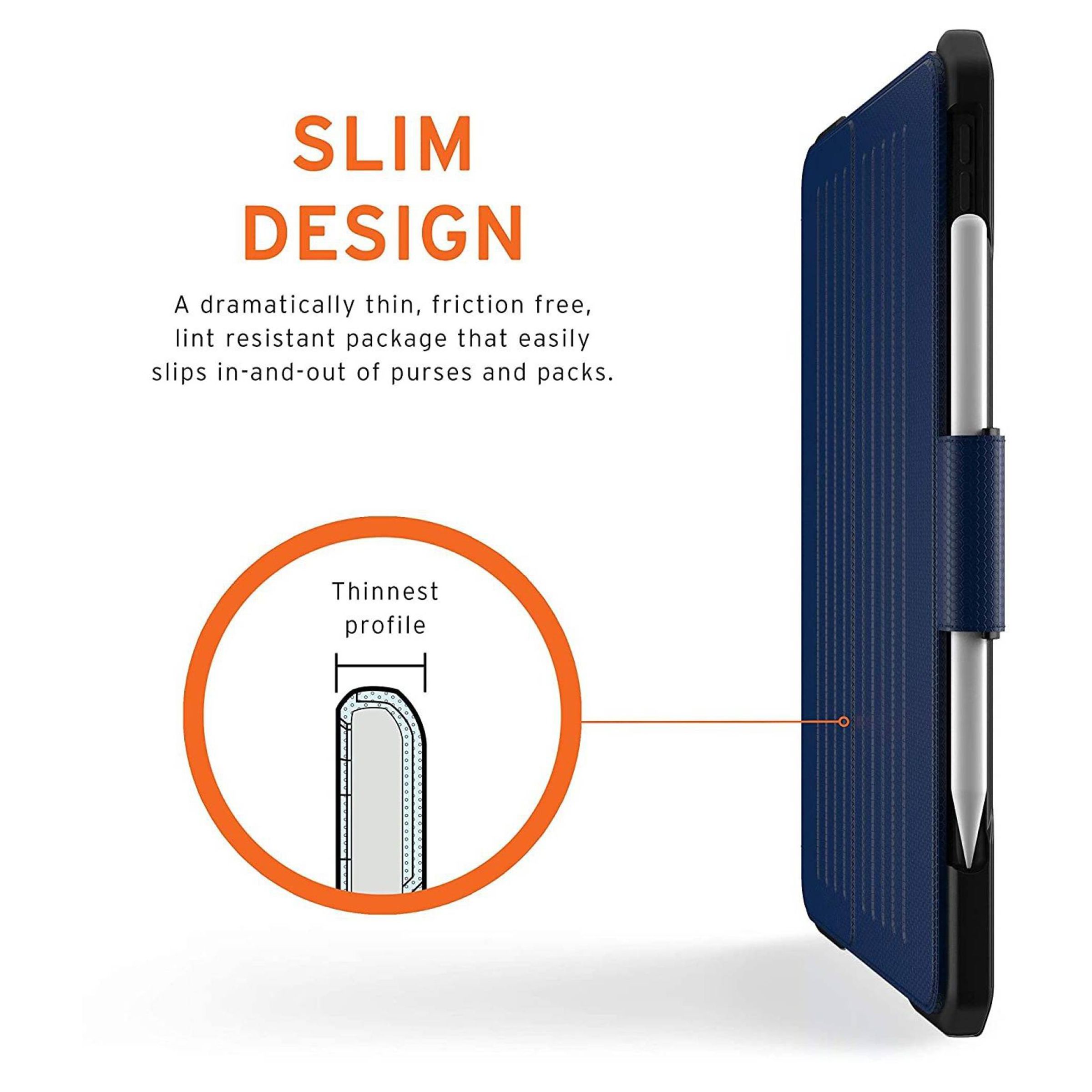 UAG Metropolis Series Polyurethane, TPU Flip Cover for Apple iPad Air 10.9 Inch (4th Gen) (Feather-Light Composite Construction, Cobalt)_10