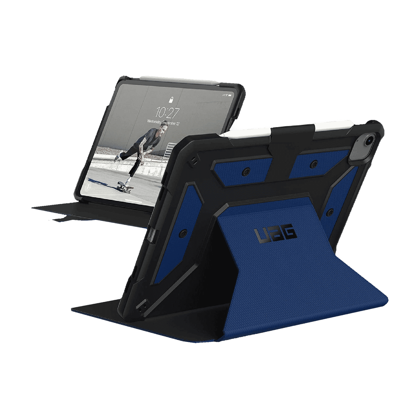 UAG Metropolis Series Polyurethane, TPU Flip Cover for Apple iPad Air 10.9 Inch (4th Gen) (Feather-Light Composite Construction, Cobalt)_12