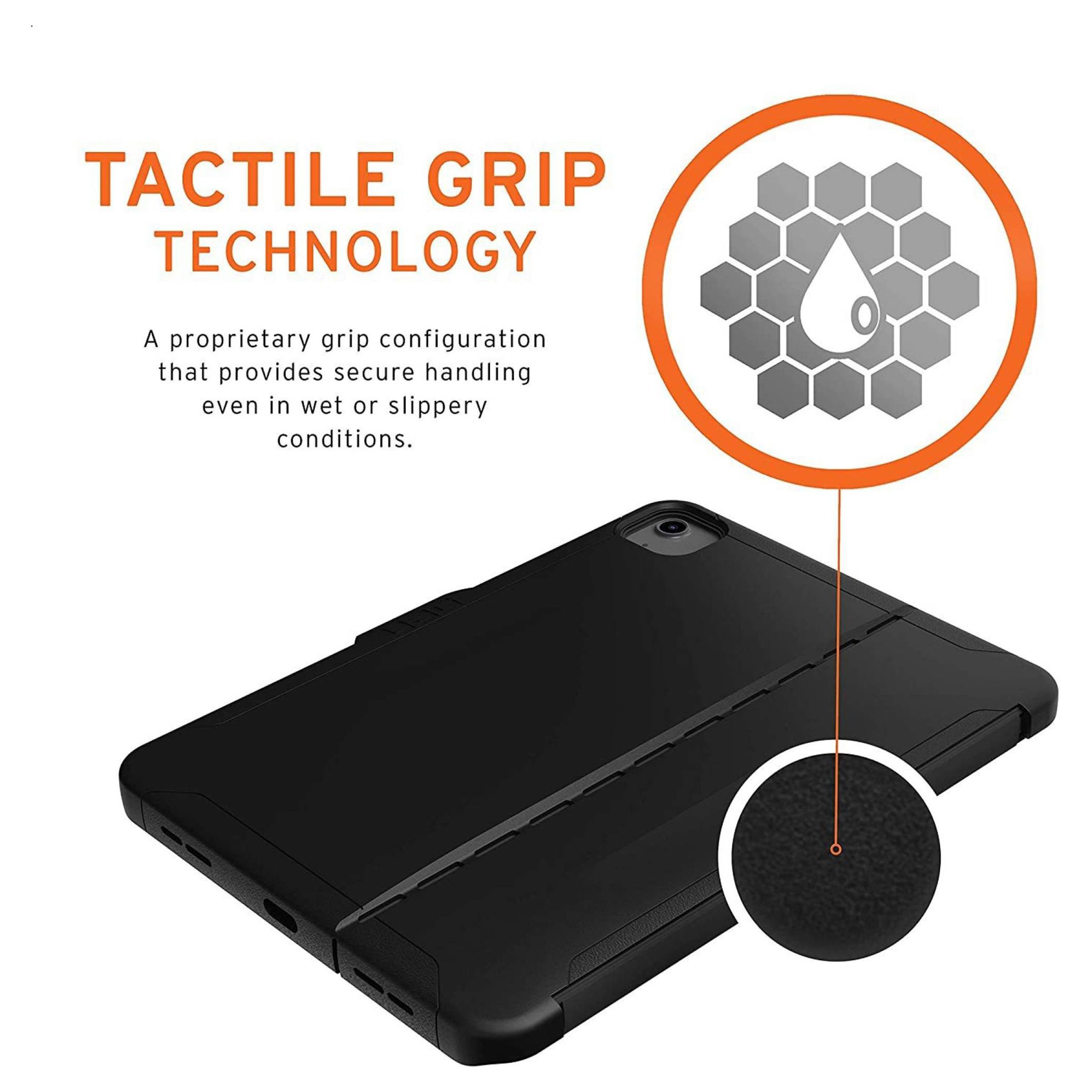 UAG Scout Series Polyurethane, TPU Flip Cover for Apple iPad Air 10.9 Inch (4th Gen) (Feather-Light Composite Construction, Black)_8