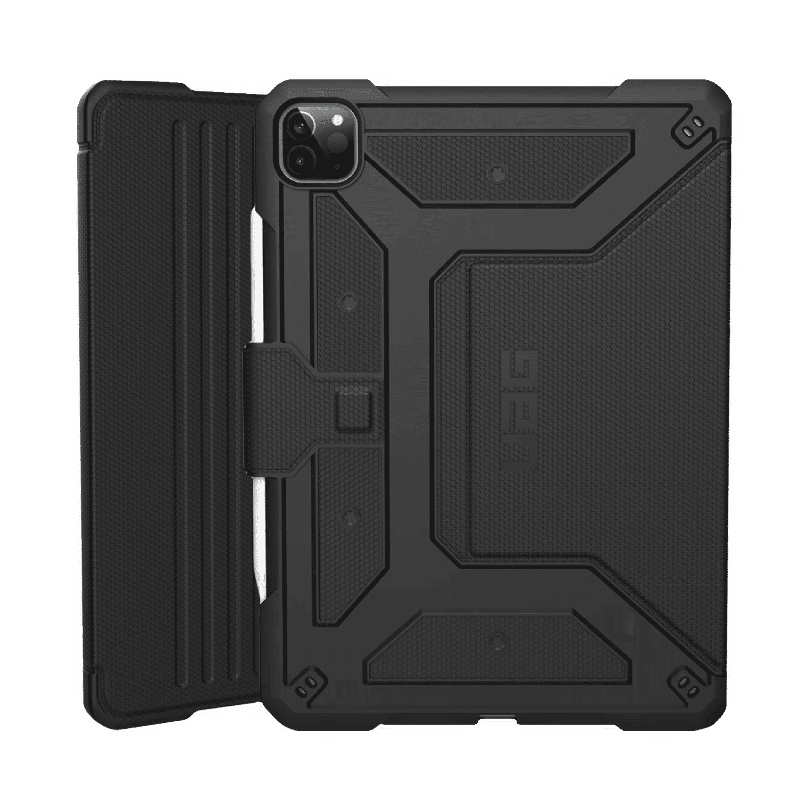 UAG Metropolis Series Polyurethane, TPU Flip Cover for Apple iPad Pro 12.9 Inch (4th Gen) (Feather-Light Composite Construction, Black)_1
