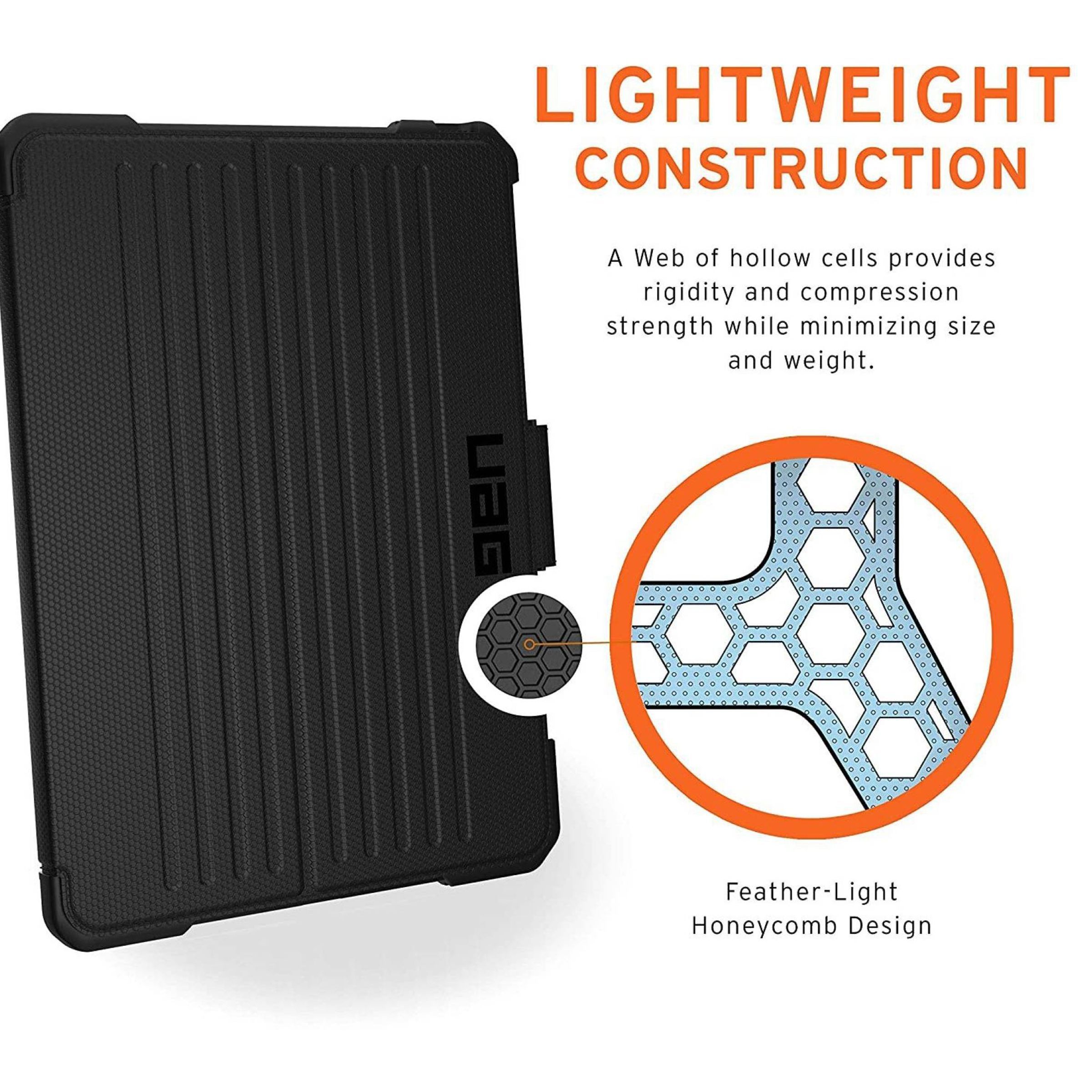 UAG Metropolis Series Polyurethane, TPU Flip Cover for Apple iPad Pro 12.9 Inch (4th Gen) (Feather-Light Composite Construction, Black)_11