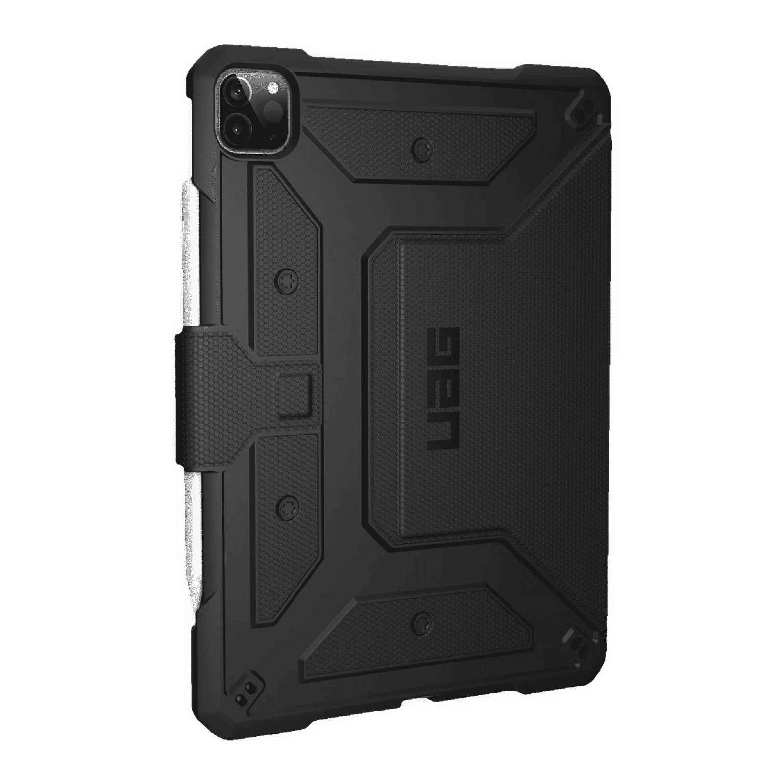 UAG Metropolis Series Polyurethane, TPU Flip Cover for Apple iPad Pro 12.9 Inch (4th Gen) (Feather-Light Composite Construction, Black)_14