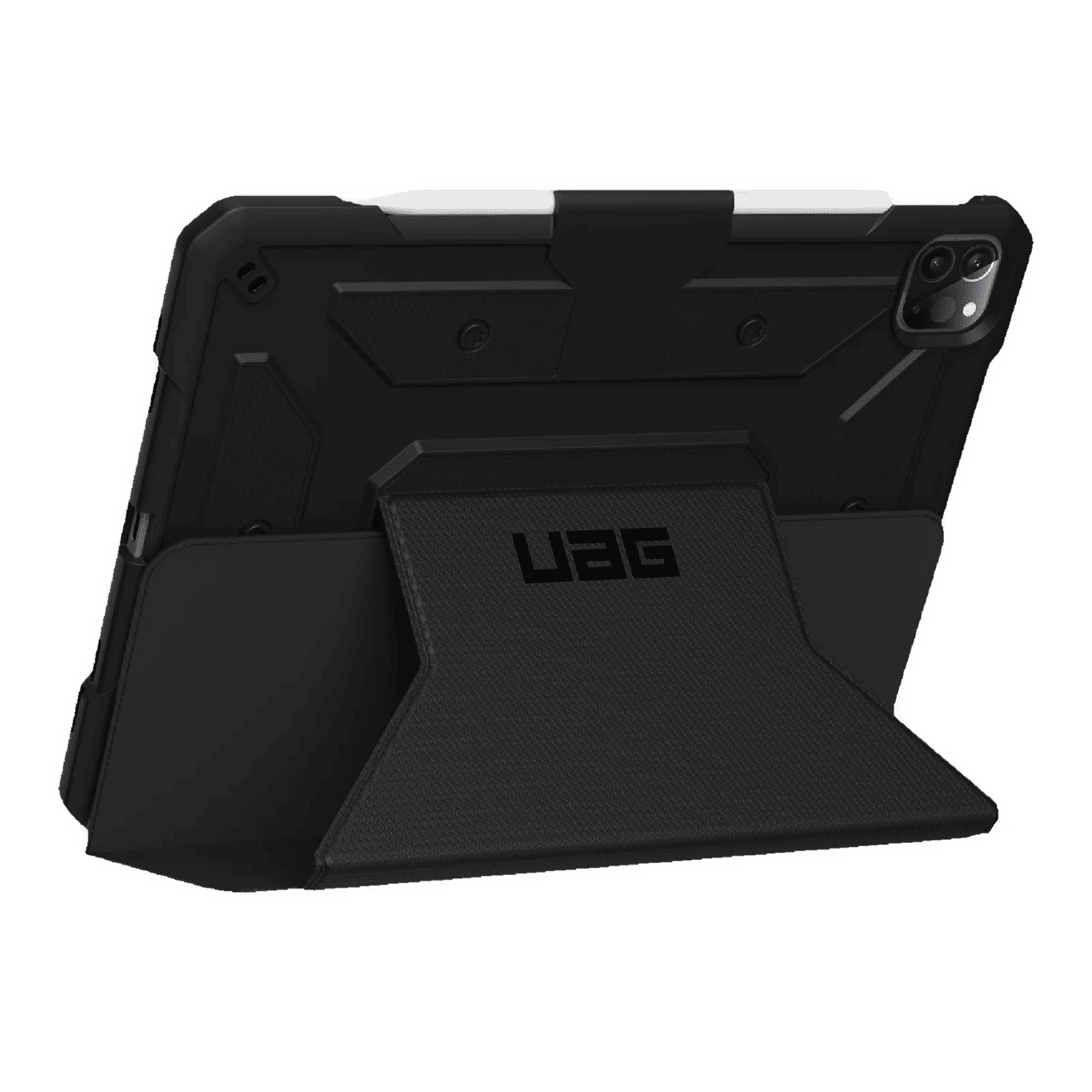 UAG Metropolis Series Polyurethane, TPU Flip Cover for Apple iPad Pro 12.9 Inch (4th Gen) (Feather-Light Composite Construction, Black)_3