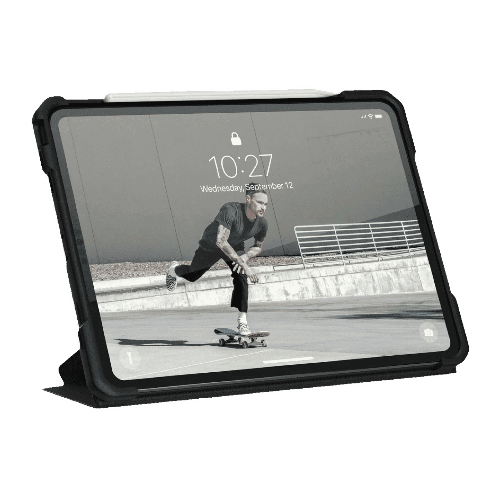 UAG Metropolis Series Polyurethane, TPU Flip Cover for Apple iPad Pro 12.9 Inch (4th Gen) (Feather-Light Composite Construction, Black)_6