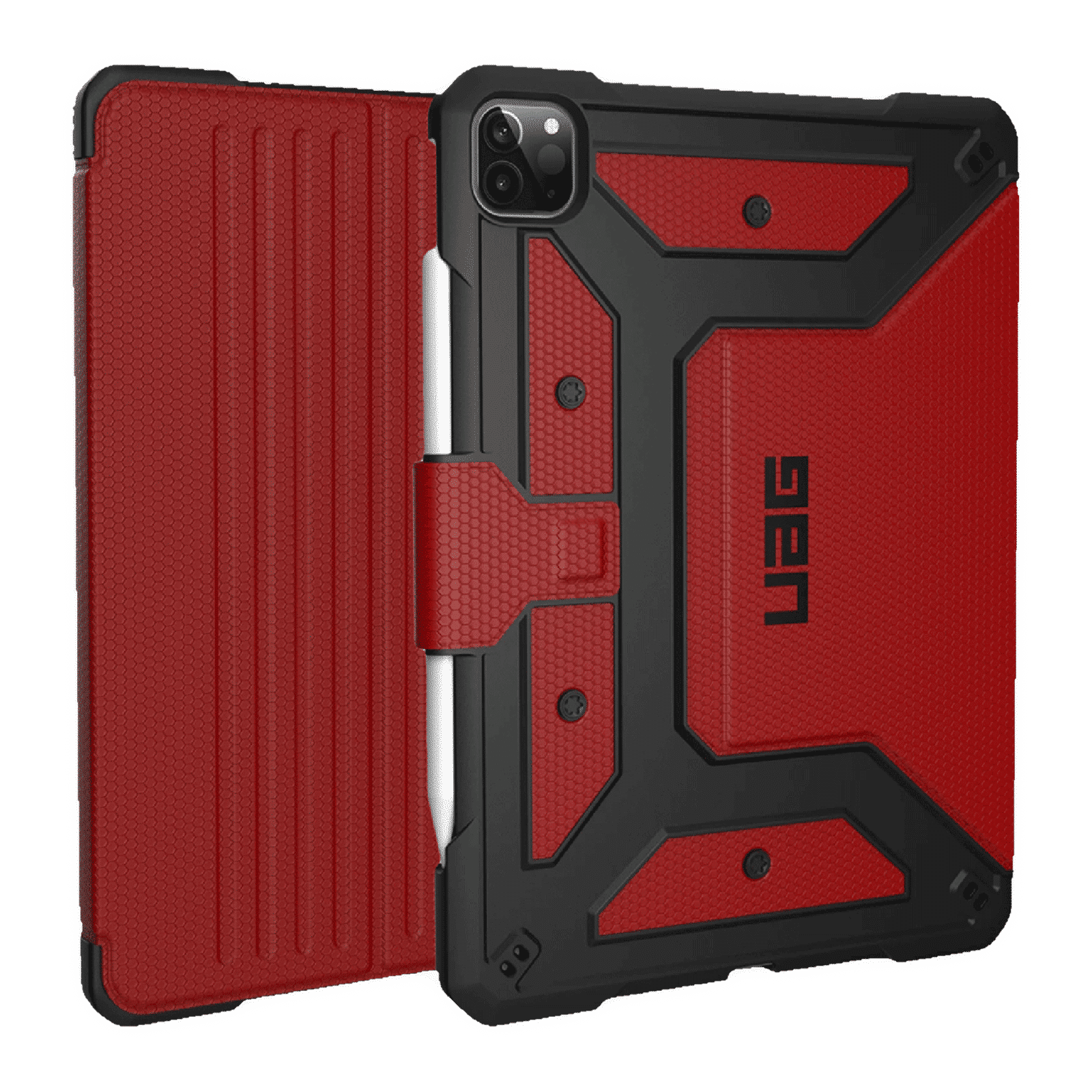 UAG Metropolis Series Polyurethane, TPU Flip Cover for Apple iPad Pro 12.9 Inch (4th Gen) (Feather-Light Composite Construction, Magma)_1