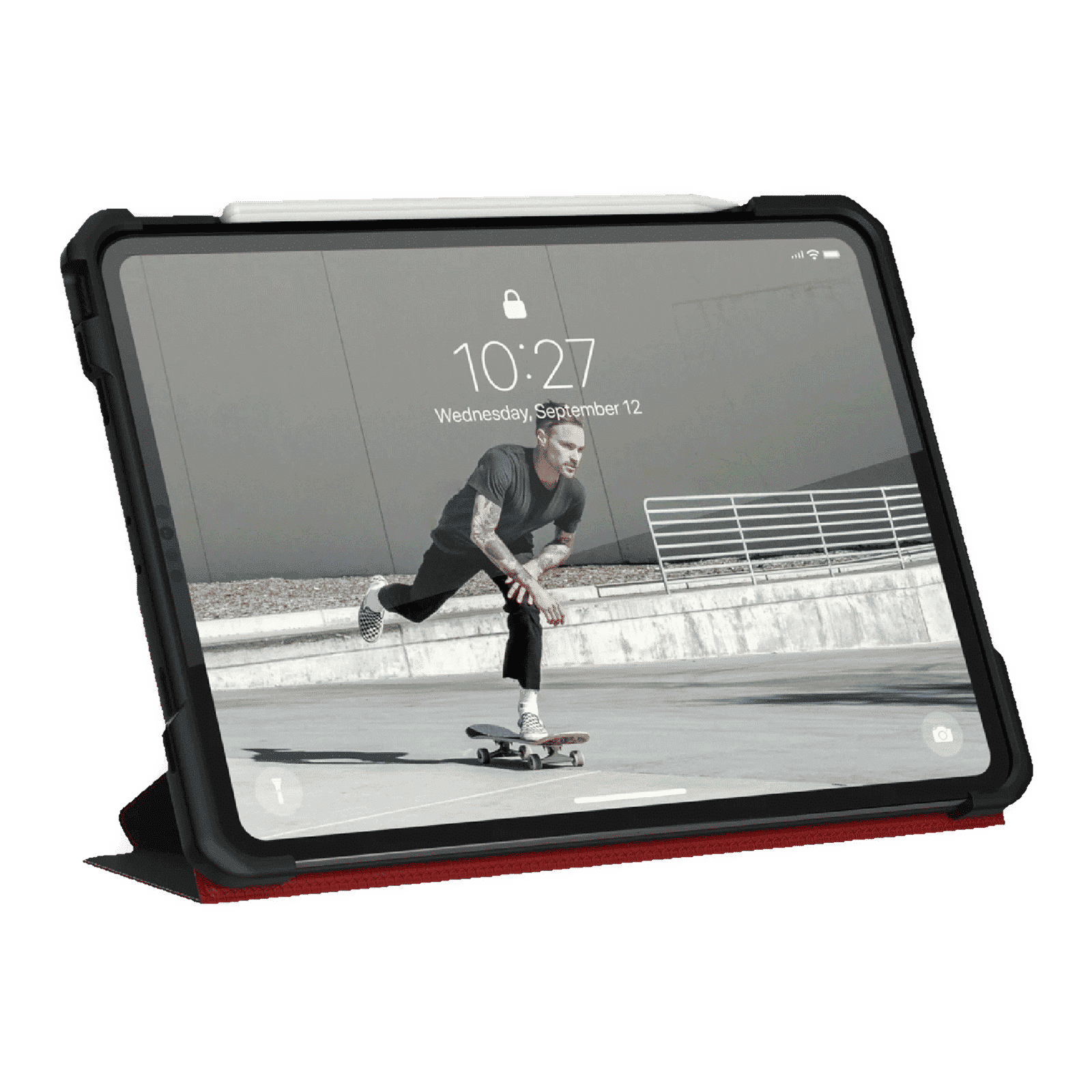 UAG Metropolis Series Polyurethane, TPU Flip Cover for Apple iPad Pro 12.9 Inch (4th Gen) (Feather-Light Composite Construction, Magma)_6