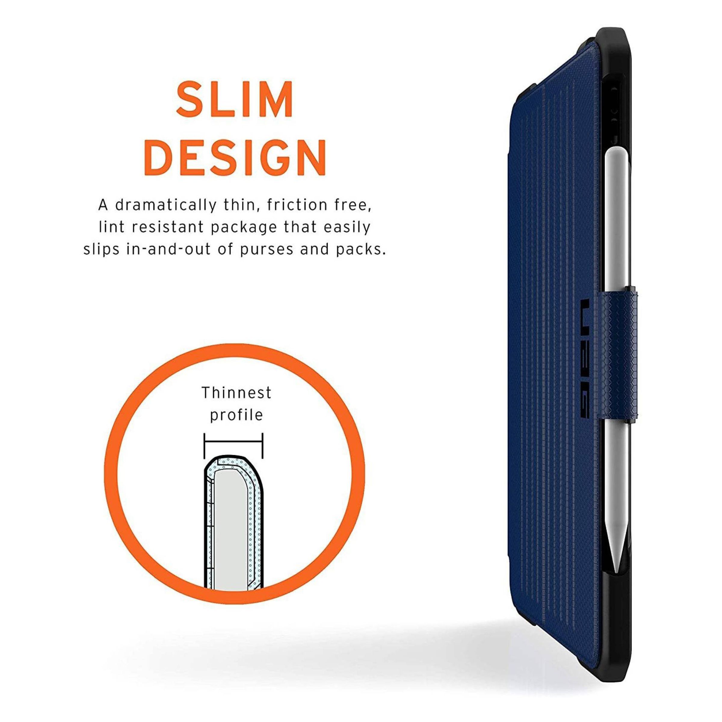 UAG Metropolis Series Polyurethane, TPU Flip Cover for Apple iPad Pro 12.9 Inch (4th Gen) (Feather-Light Composite Construction, Cobalt)_8