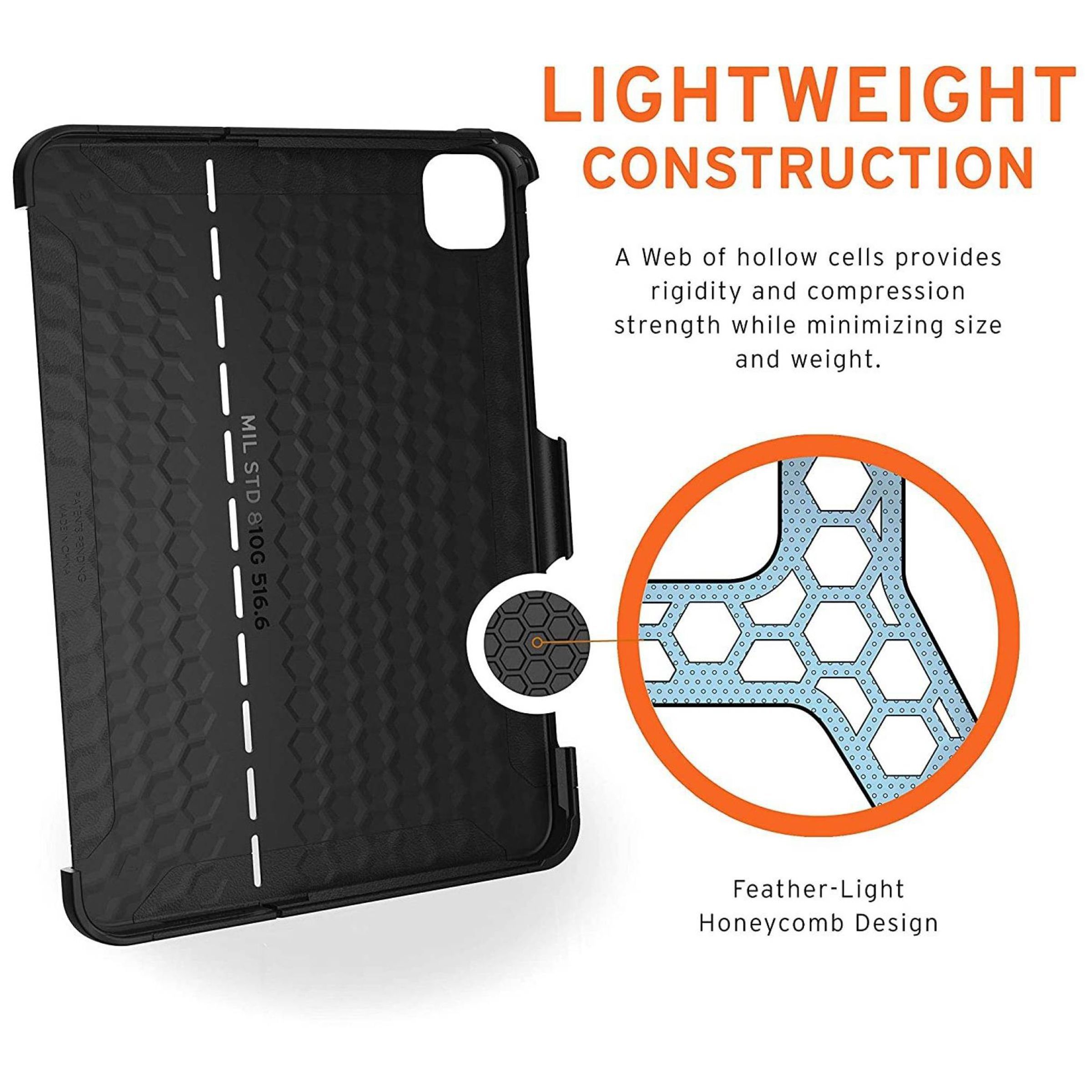 UAG Scout Series Polyurethane, TPU Flip Cover for Apple iPad Pro 12.9 Inch (4th Gen) (Feather-Light Composite Construction, Black)_8